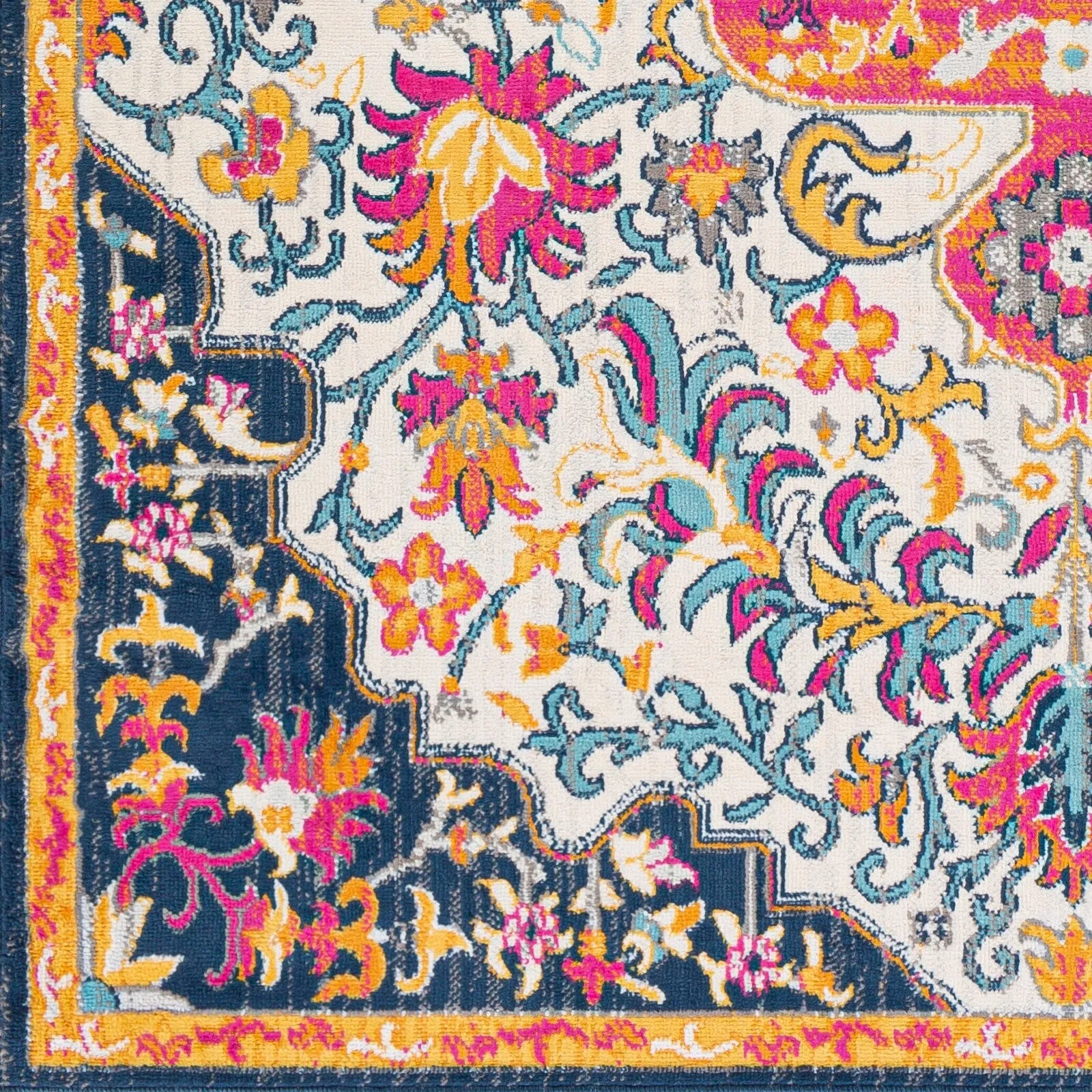 Livabliss Devonshire Distressed Boho Medallion Area Rug