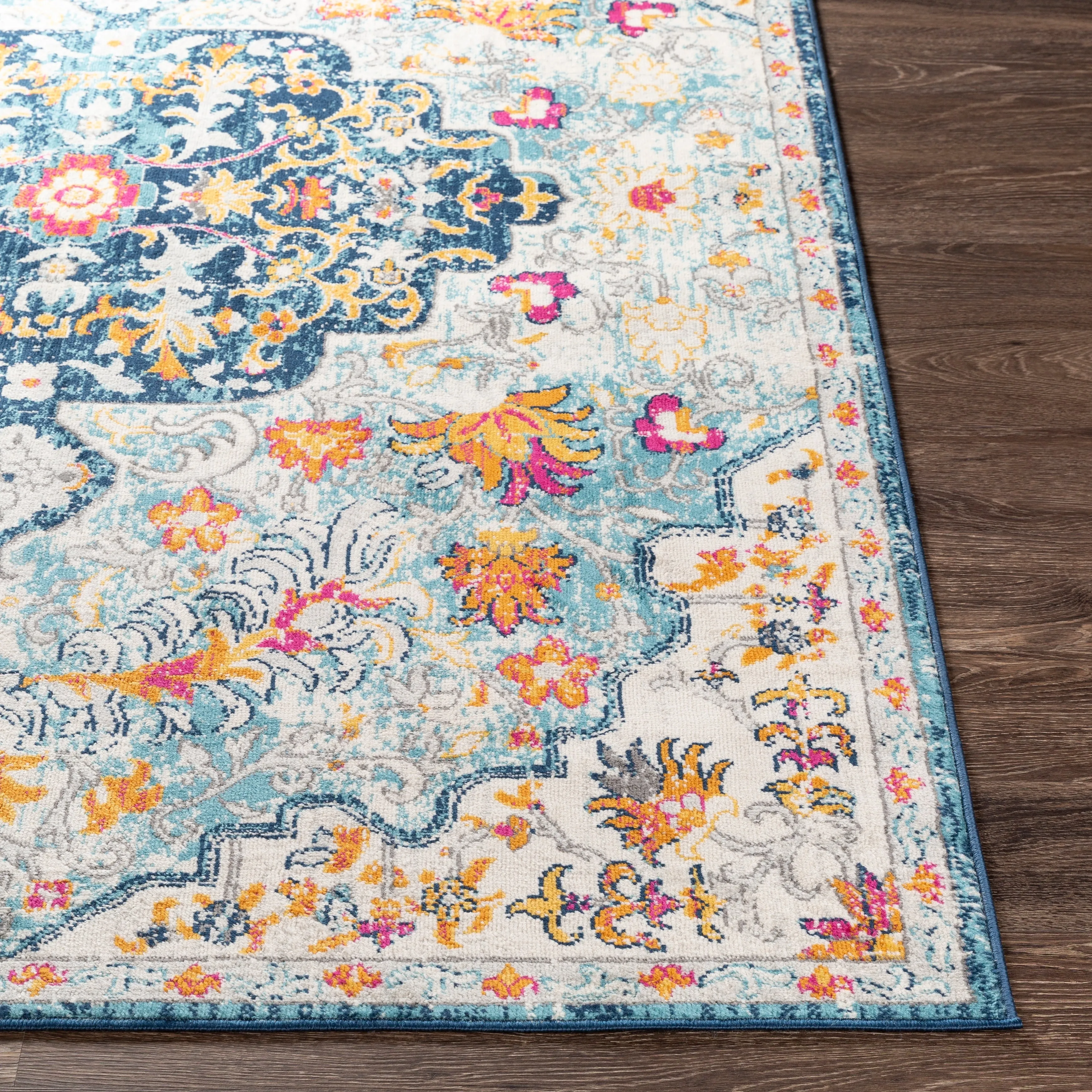 Livabliss Devonshire Distressed Boho Medallion Area Rug