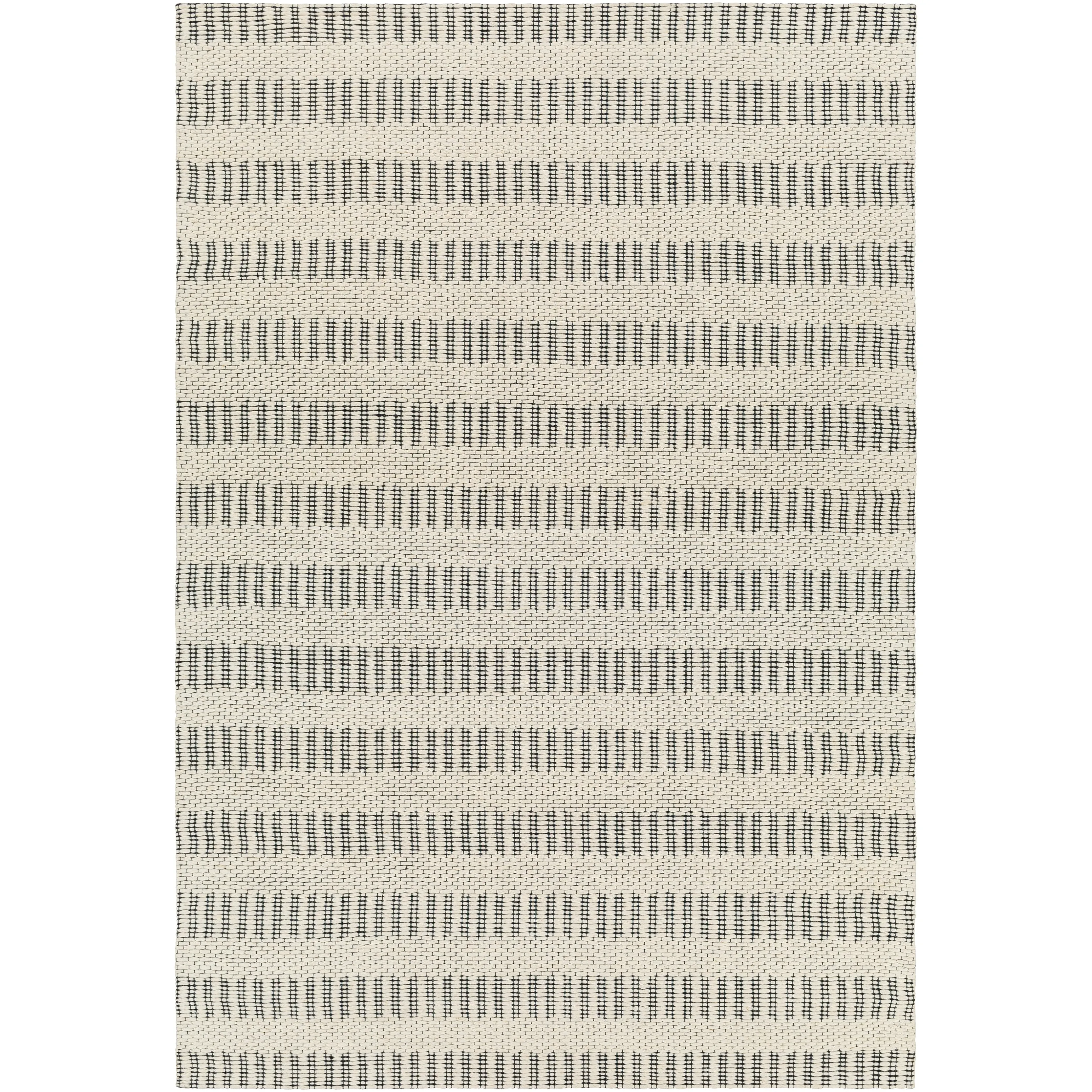 Livabliss Dhana Handmade Farmhouse Stripe Wool Blend Area Rug
