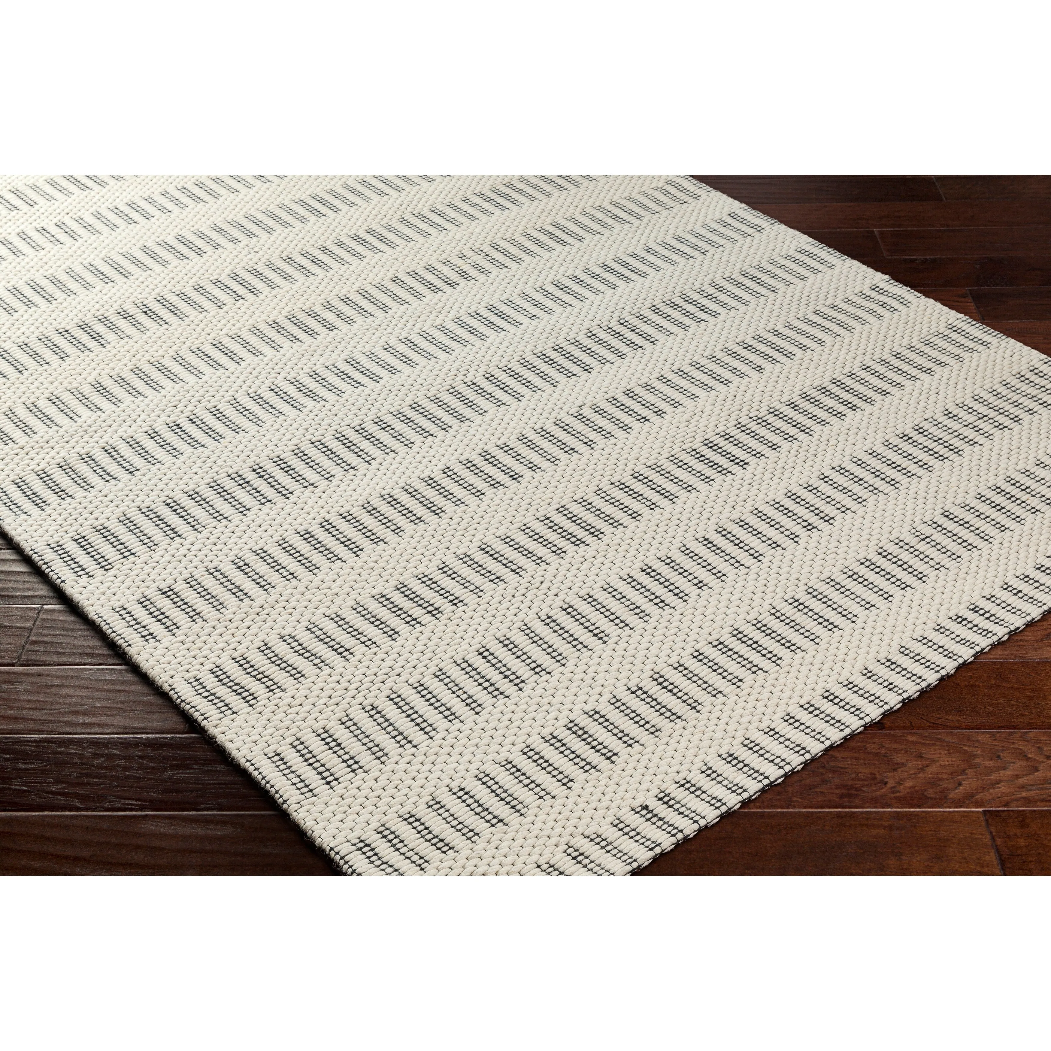 Livabliss Dhana Handmade Farmhouse Stripe Wool Blend Area Rug
