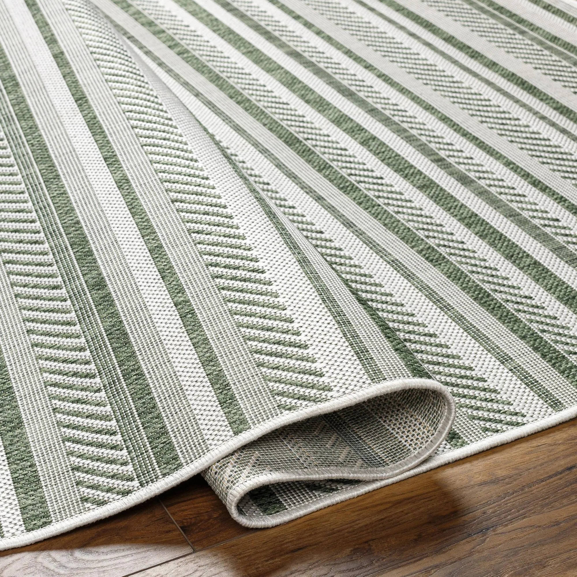 Livabliss Eagean Bohemian Stripe Outdoor Area Rug