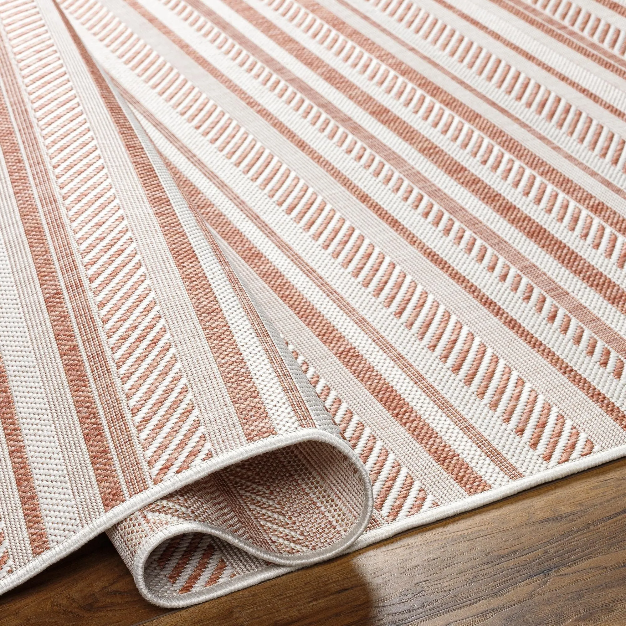 Livabliss Eagean Bohemian Stripe Outdoor Area Rug