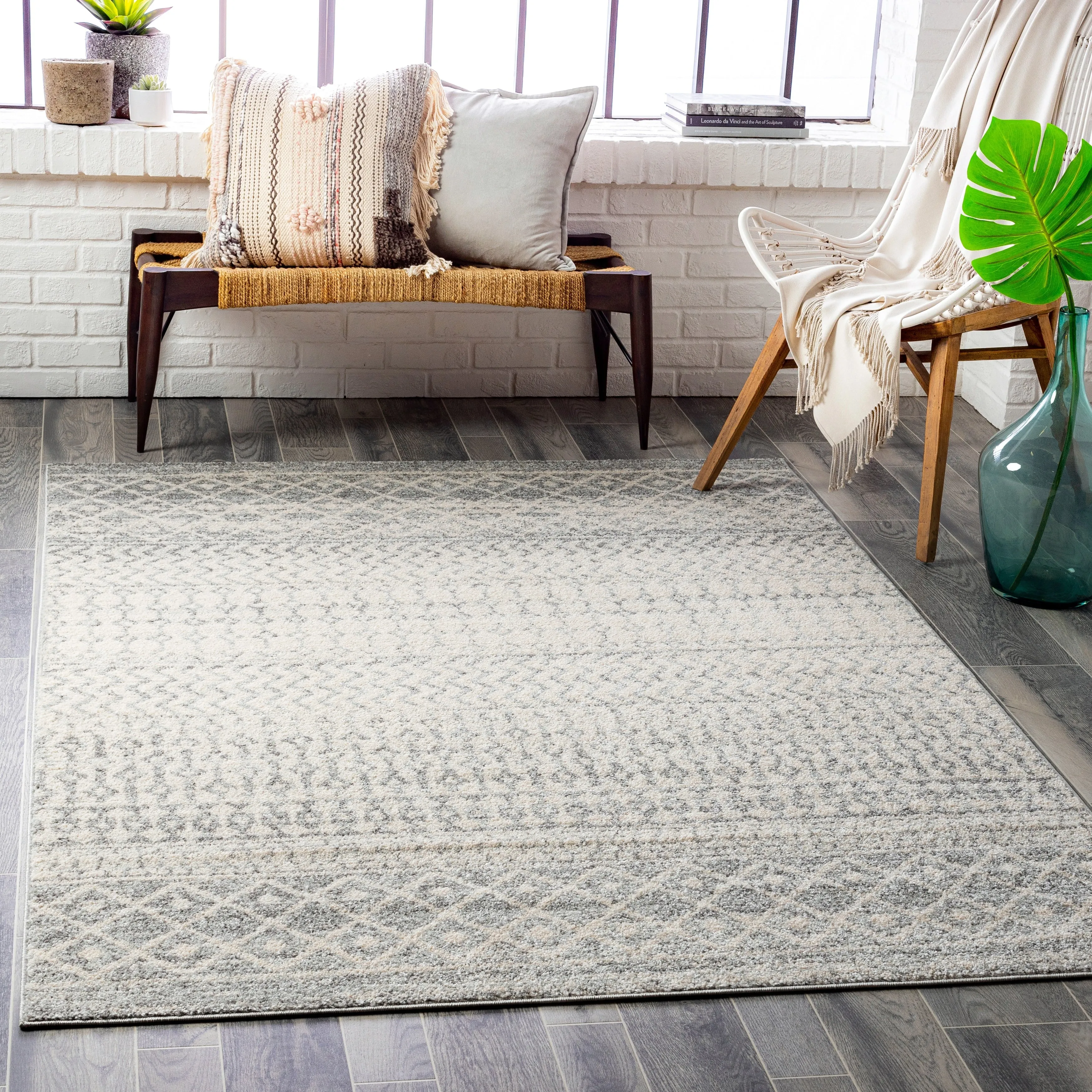 Livabliss Edie Bohemian Geometric Area Rug