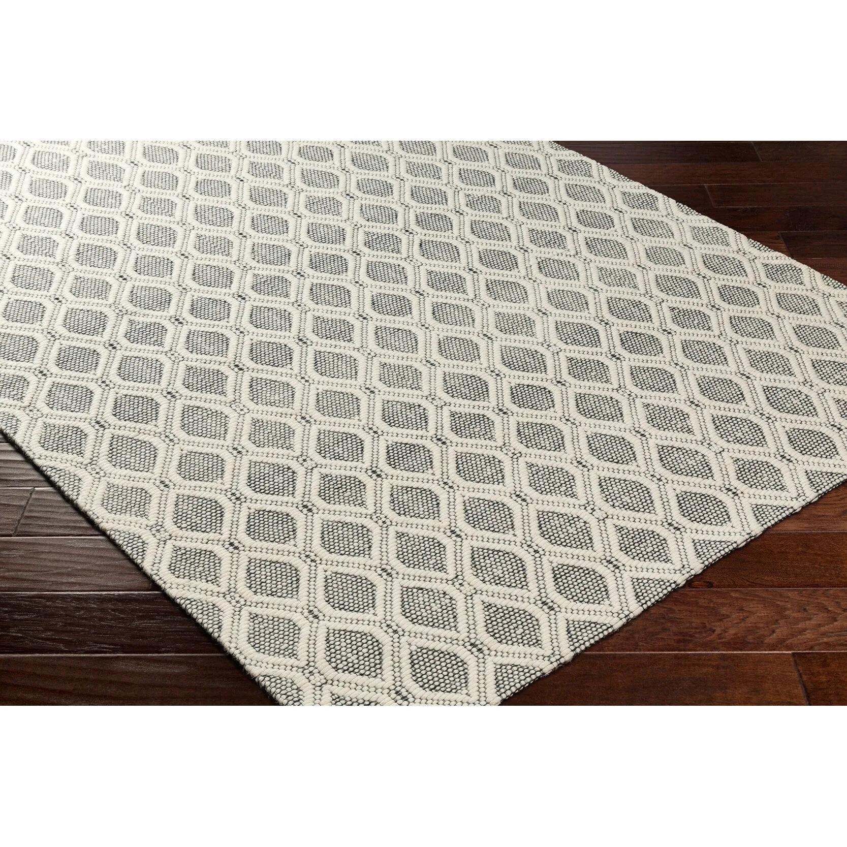 Livabliss Ellin Handmade Farmhouse Trellis Wool Area Rug