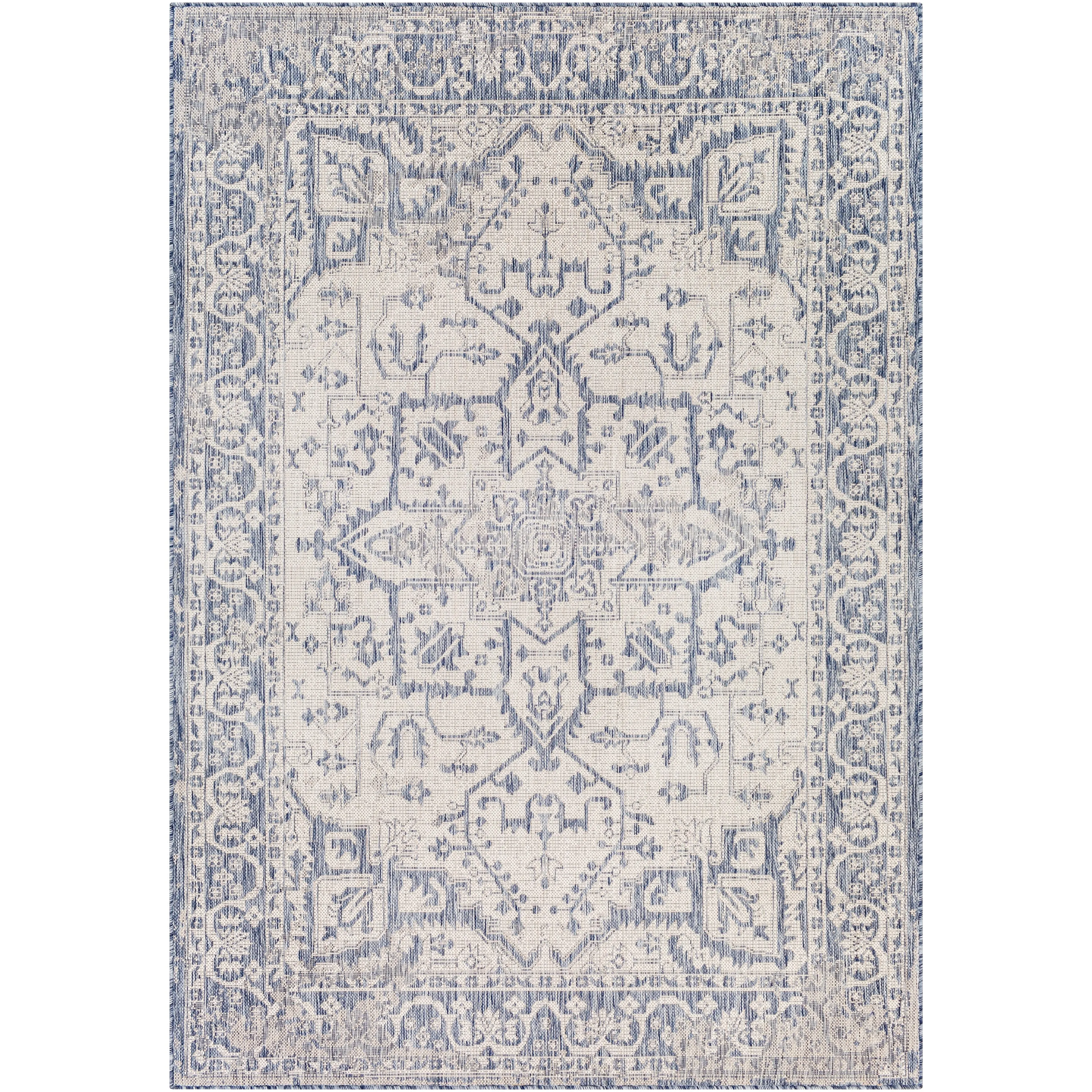 Livabliss Farrah Traditional Medallion Indoor/ Outdoor Area Rug