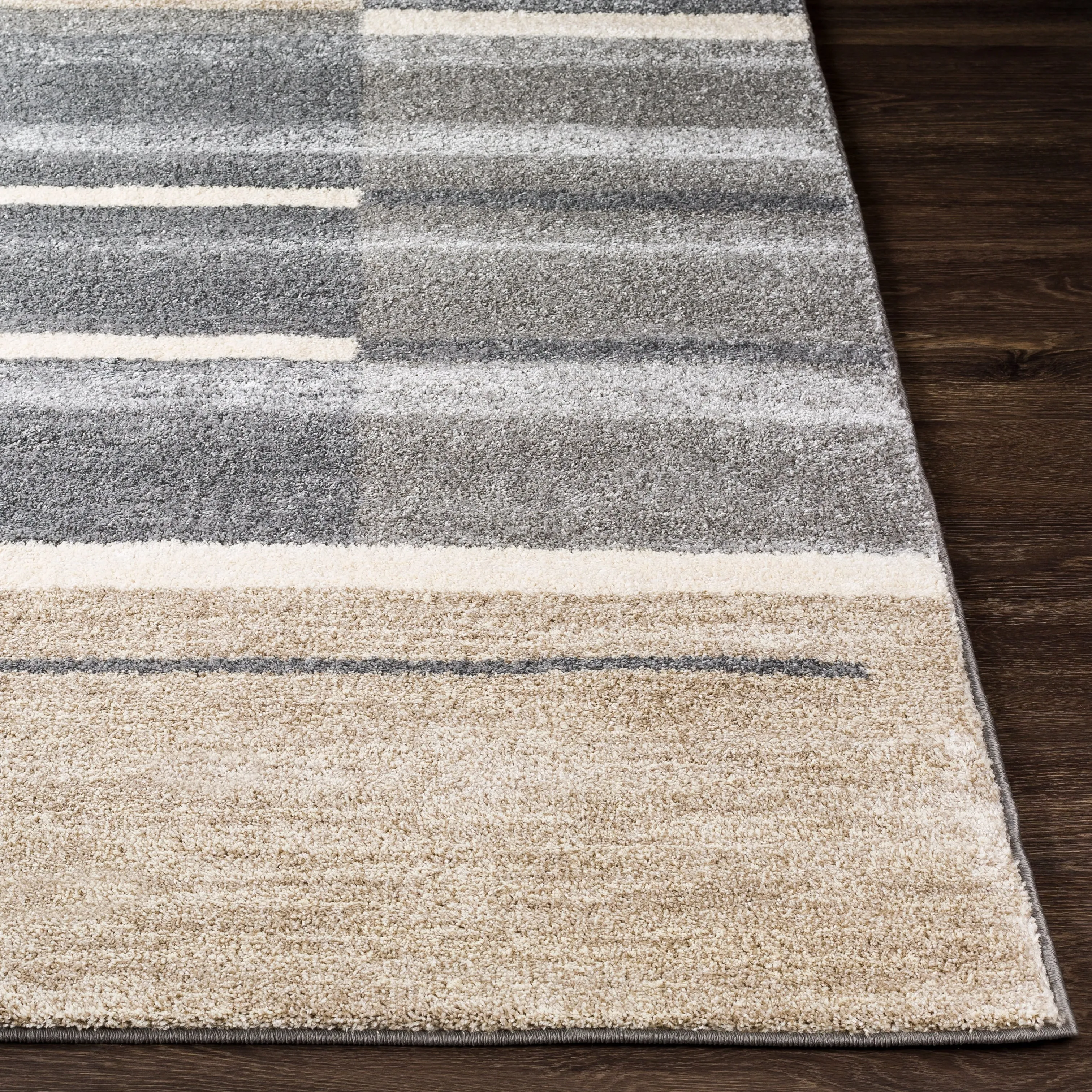 Livabliss Gladys Geometric Beige/ Grey Area Rug - 5' x 7'6