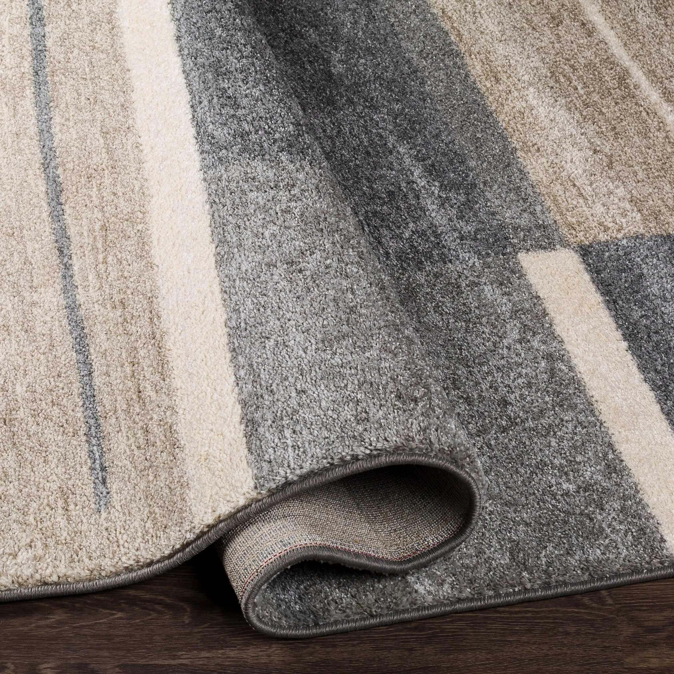 Livabliss Gladys Geometric Beige/ Grey Area Rug - 5' x 7'6