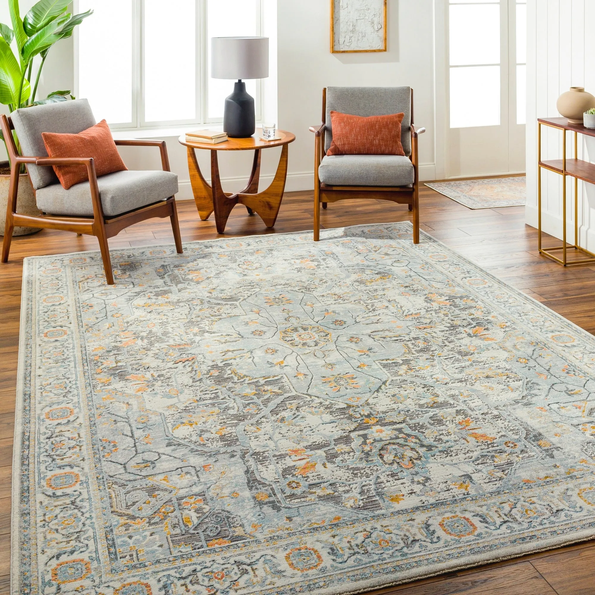 Livabliss Hassler Traditional Medallion Area Rug