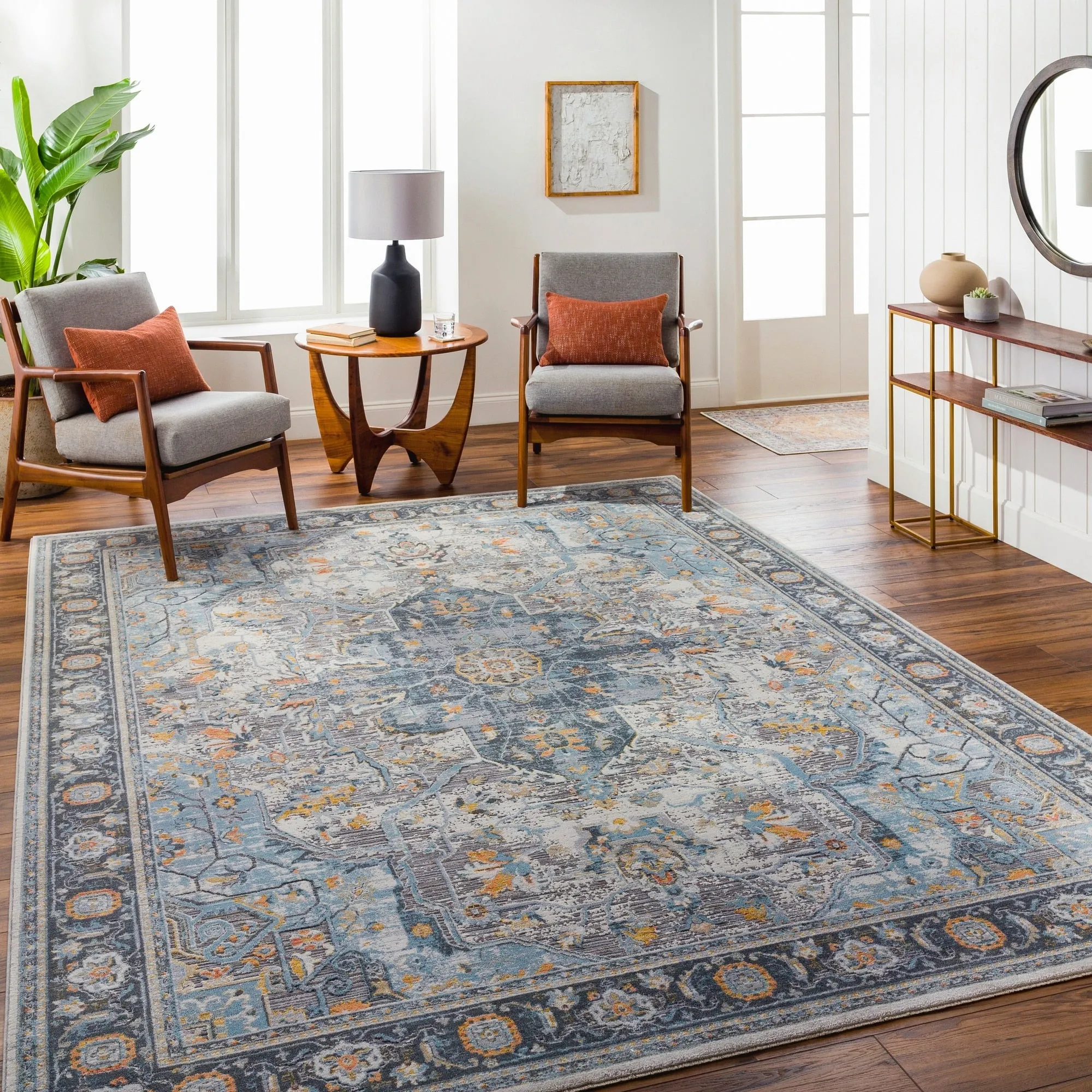 Livabliss Hassler Traditional Medallion Area Rug