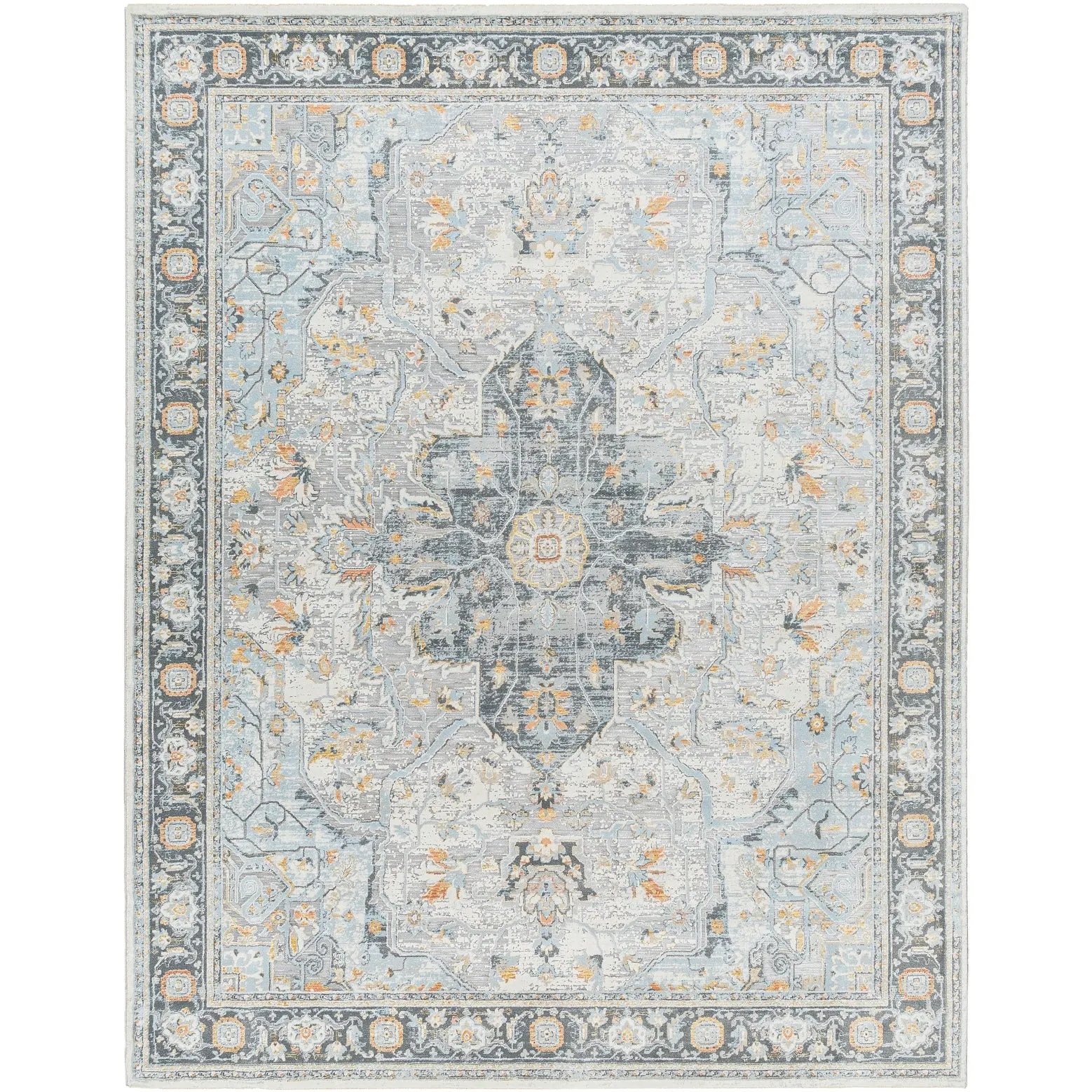 Livabliss Hassler Traditional Medallion Area Rug