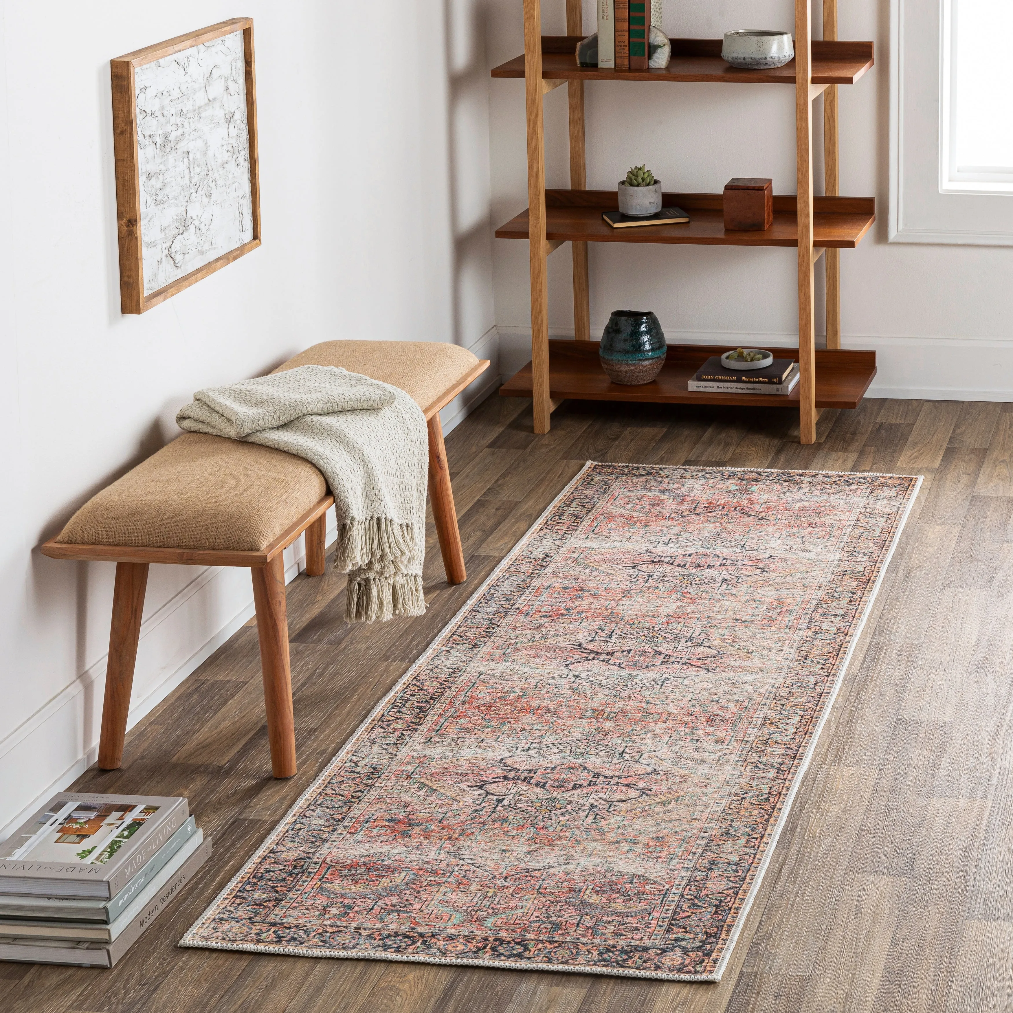 Livabliss Idir Traditional Medallion Machine Washable Area Rug