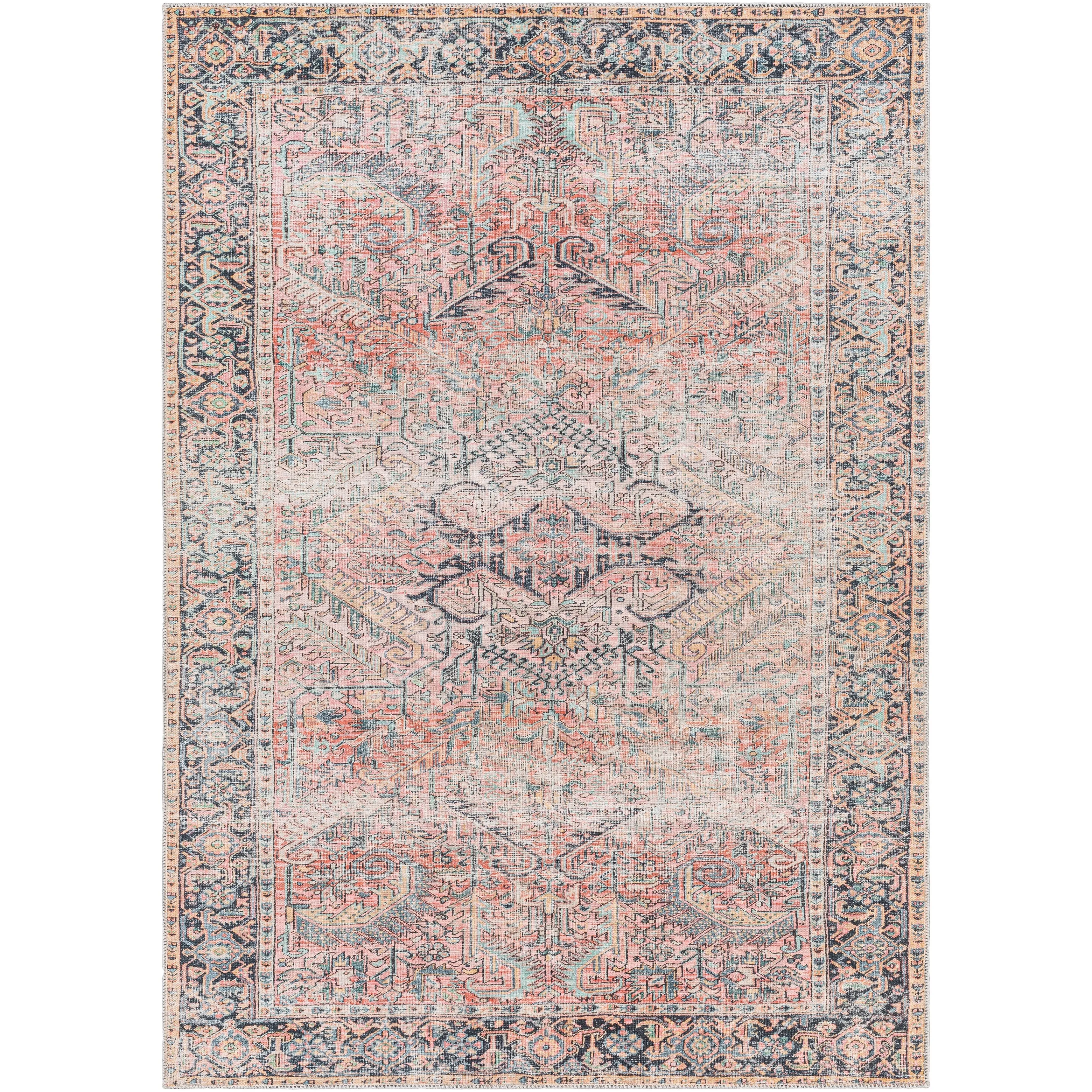 Livabliss Idir Traditional Medallion Machine Washable Area Rug