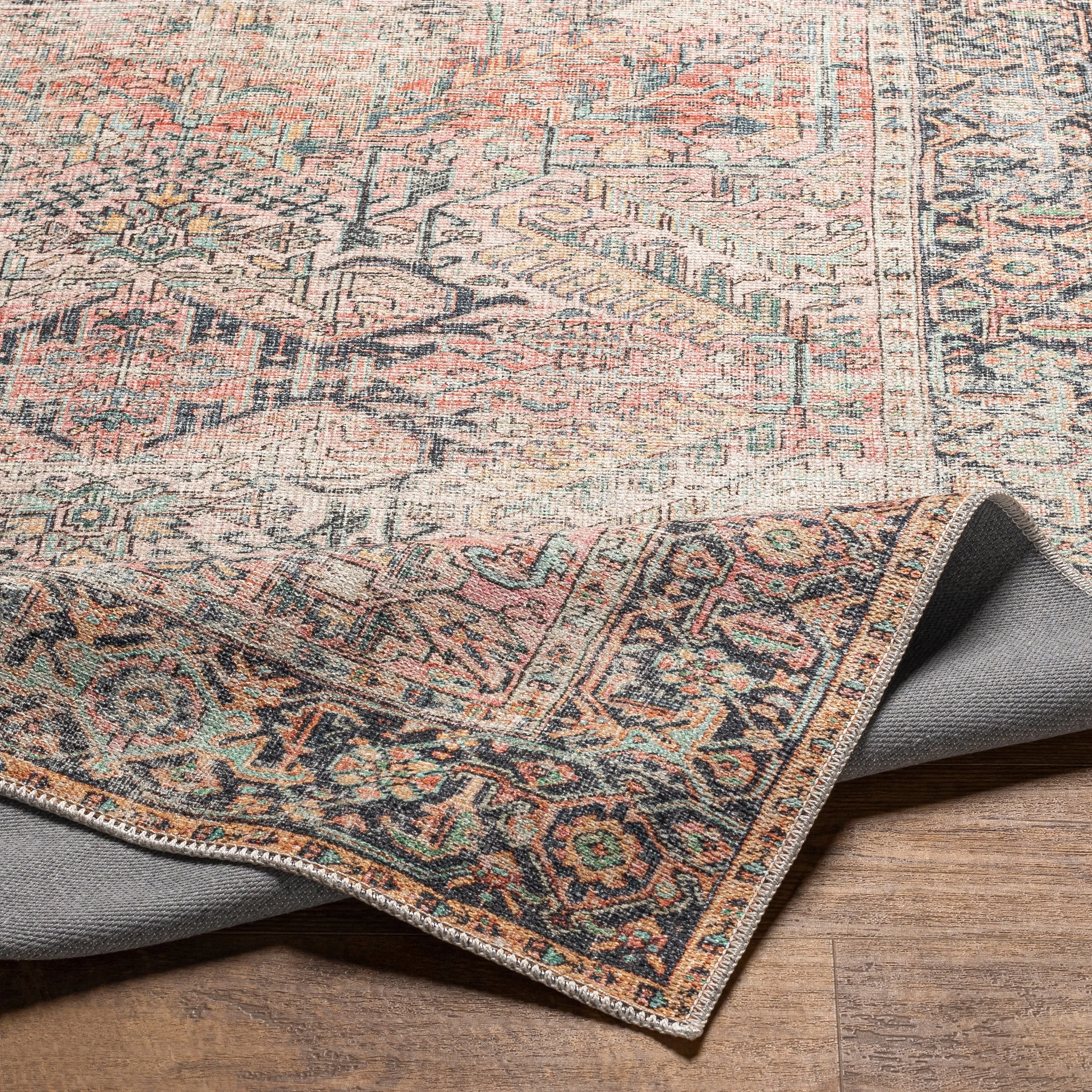Livabliss Idir Traditional Medallion Machine Washable Area Rug