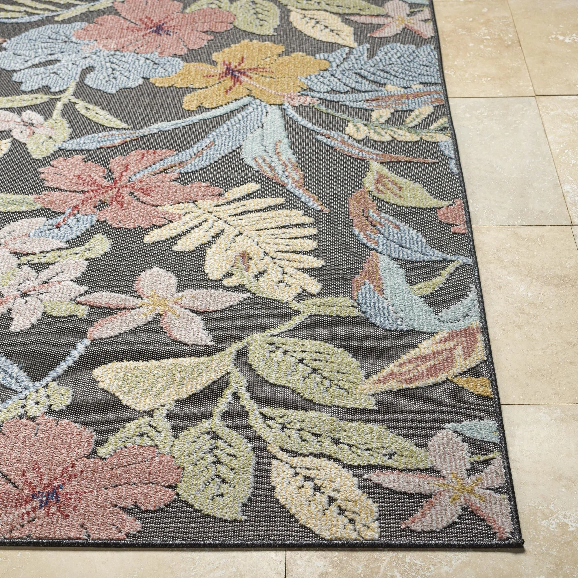 Livabliss Lakeside Coastal Floral and Botanical Area Rug