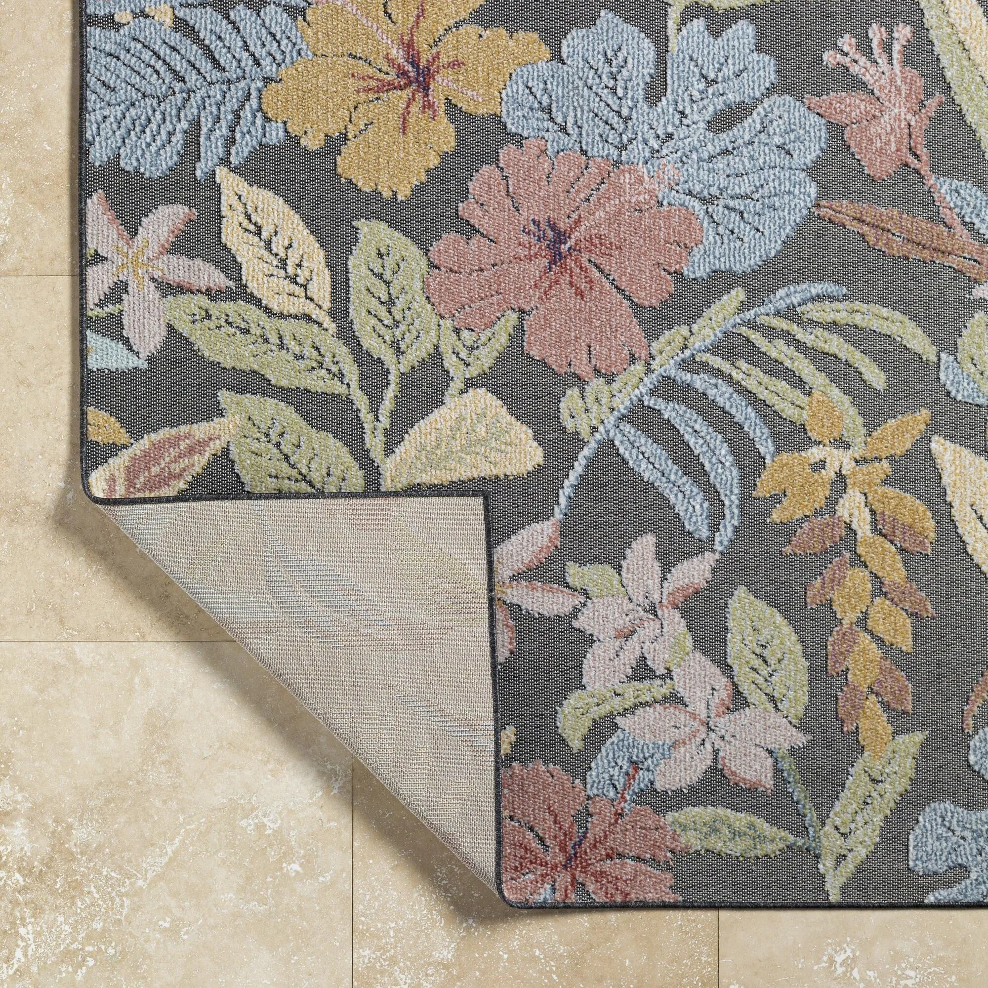 Livabliss Lakeside Coastal Floral and Botanical Area Rug