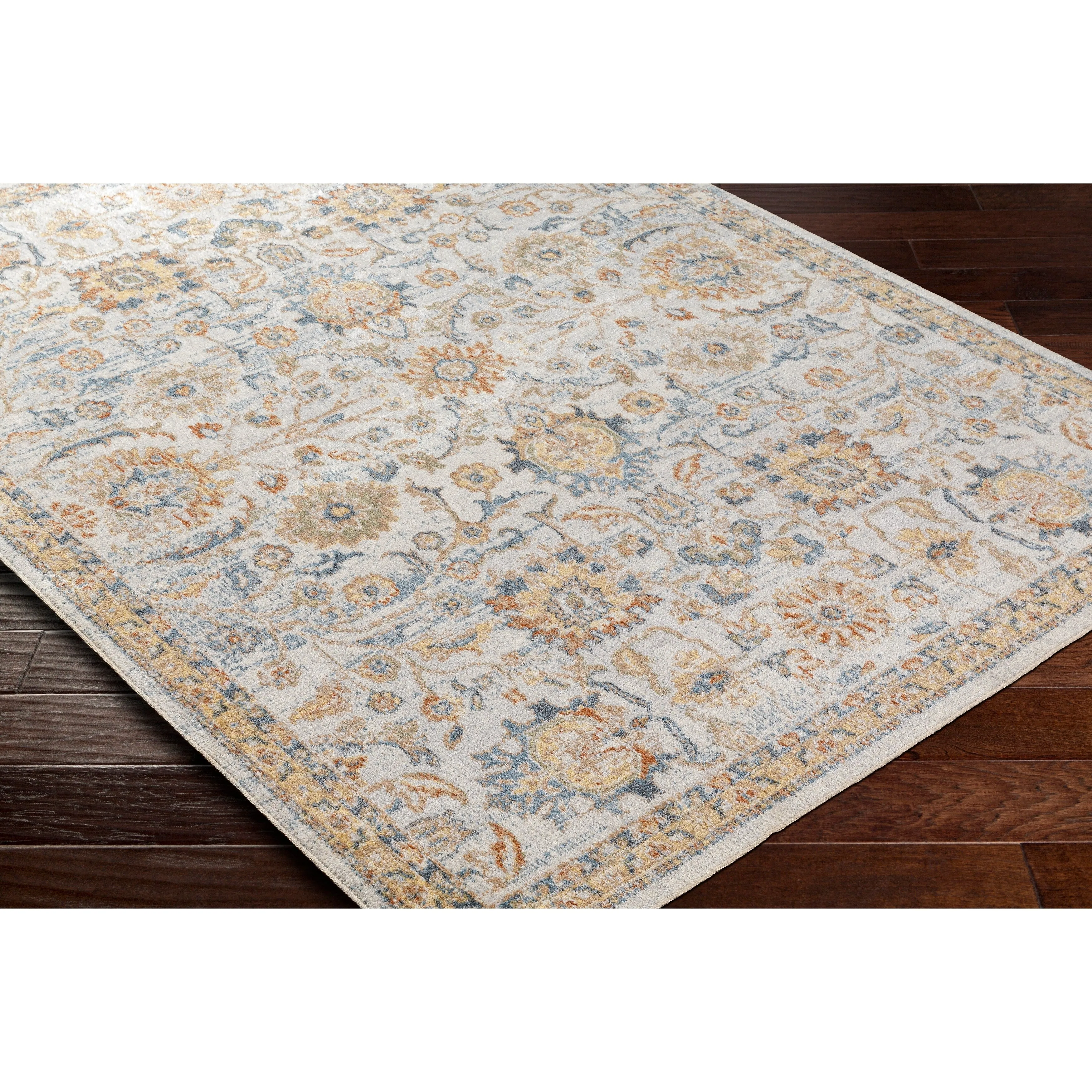Livabliss Lillian Machine Washable Floral Transitional Area Rug