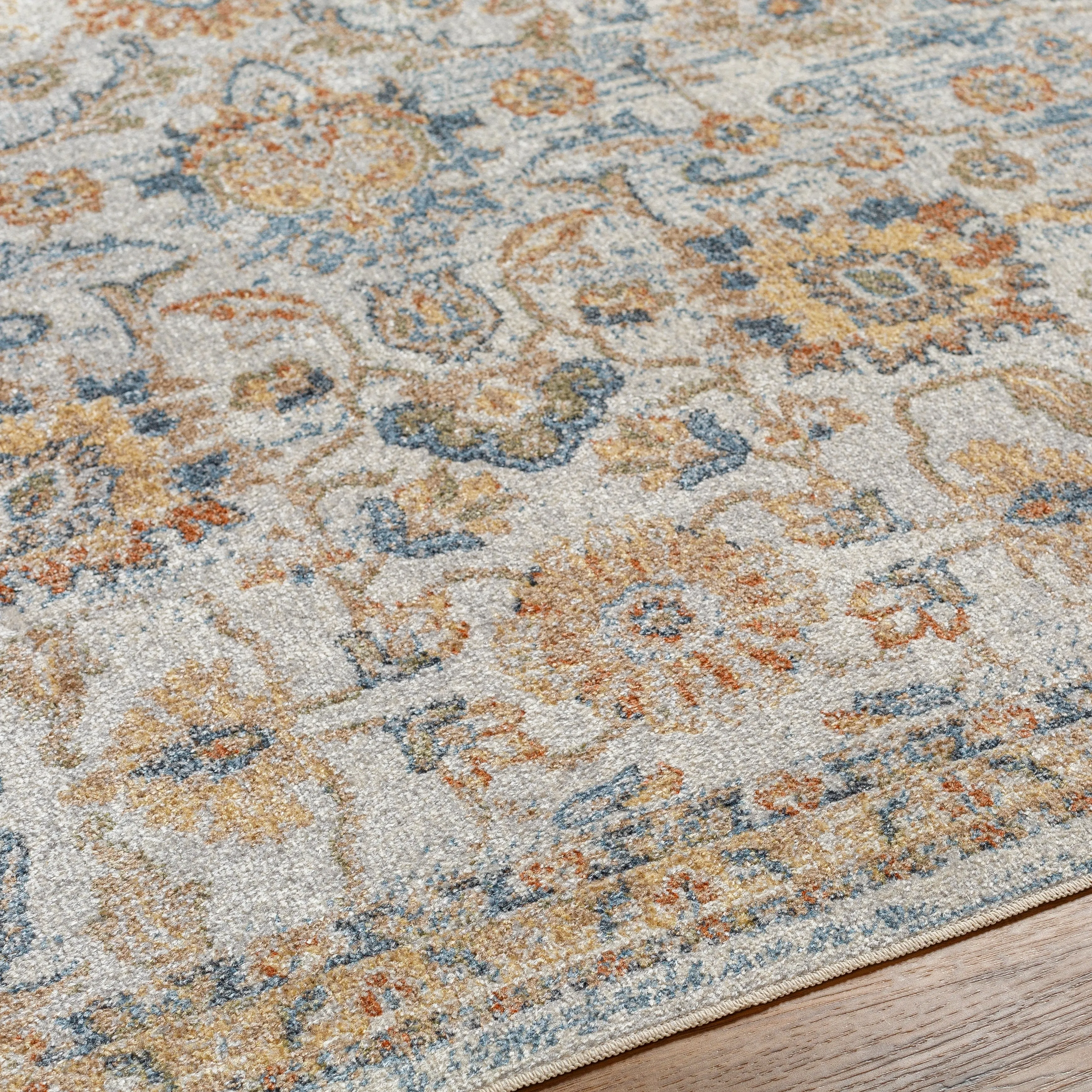 Livabliss Lillian Machine Washable Floral Transitional Area Rug
