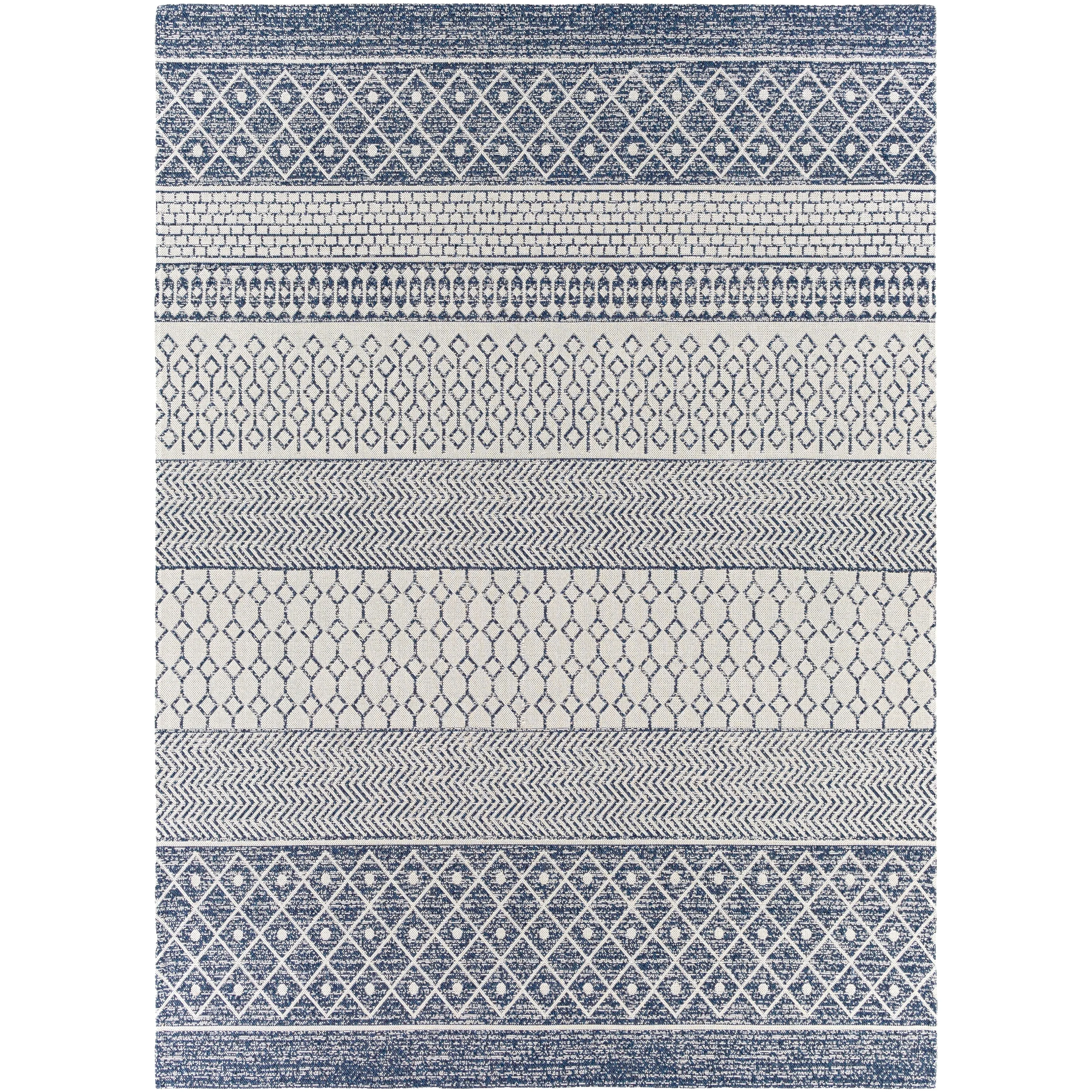 Livabliss Marbrey Moroccan Stripe Cotton Area Rug