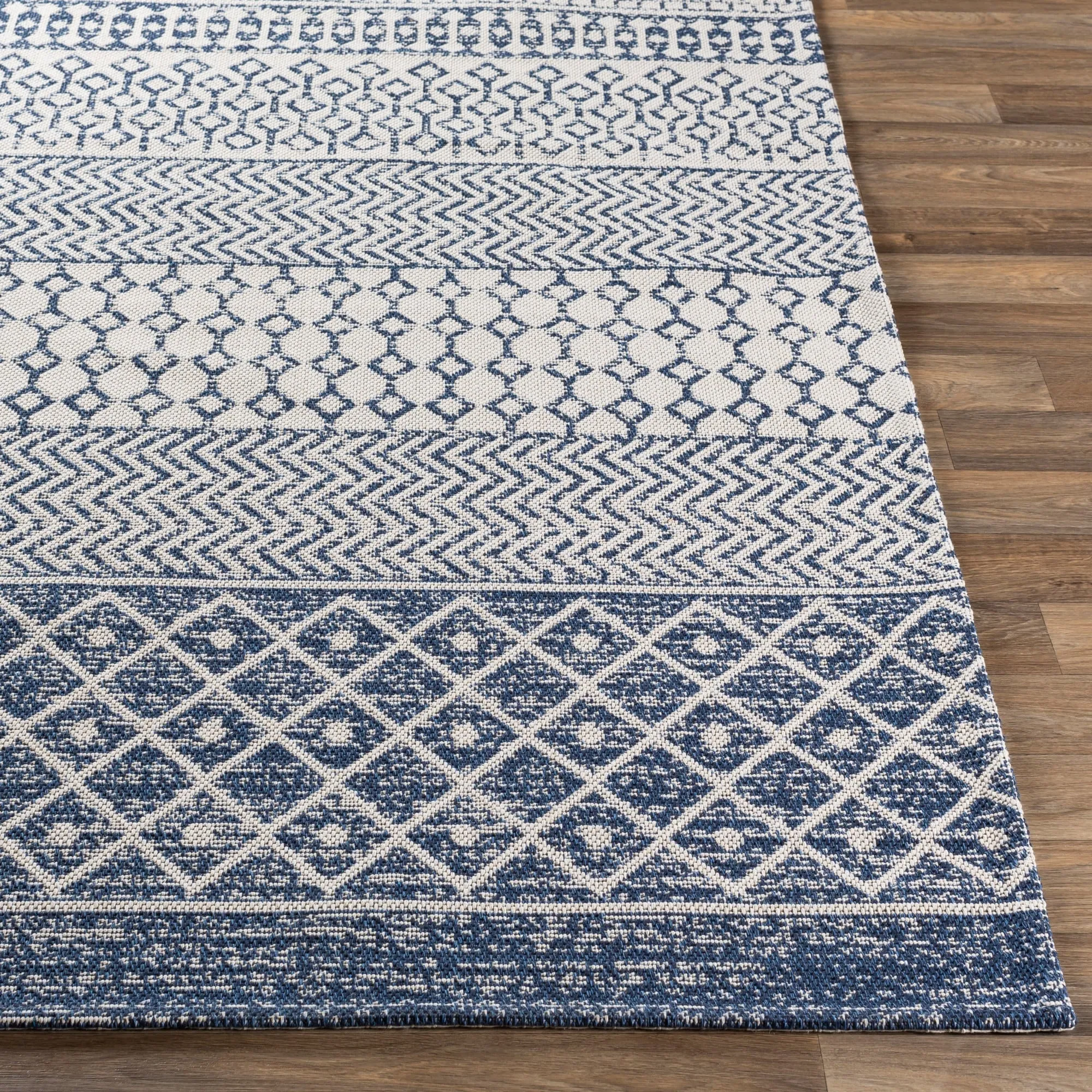 Livabliss Marbrey Moroccan Stripe Cotton Area Rug