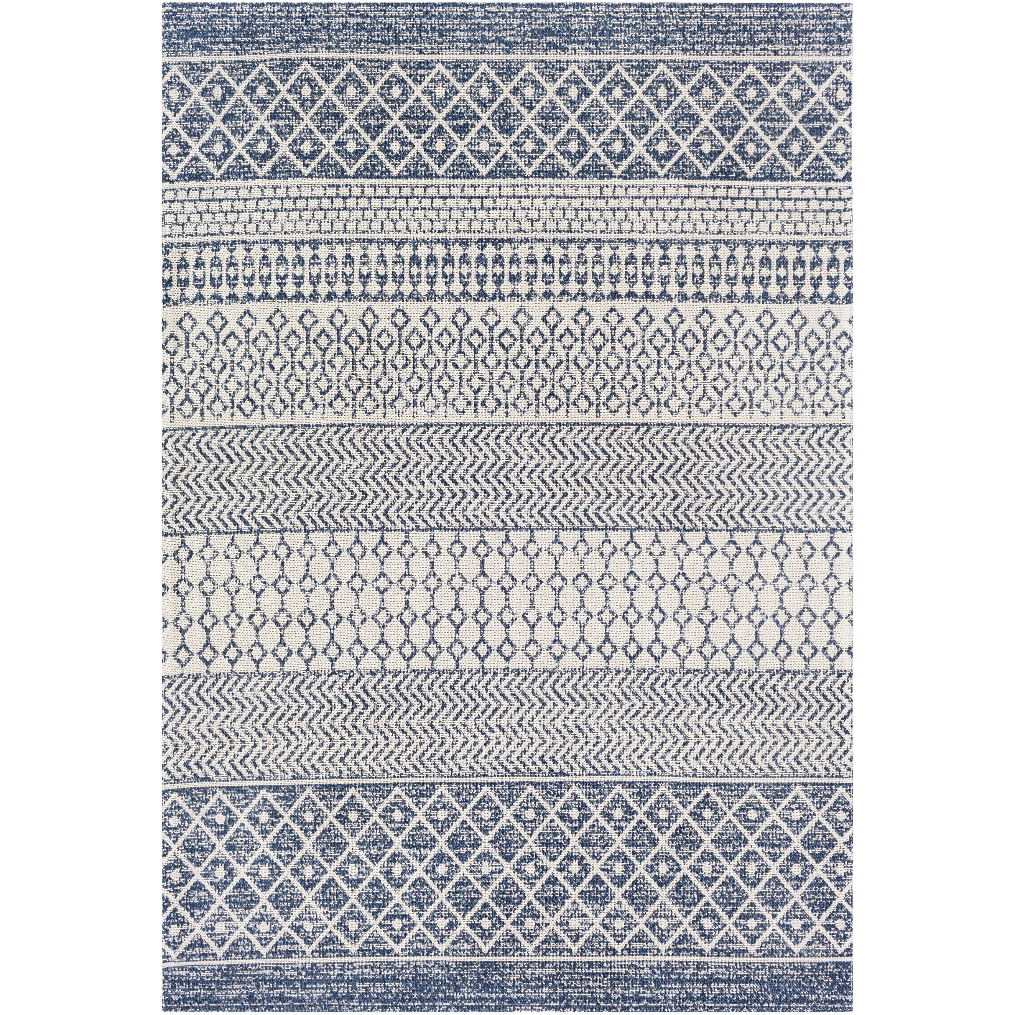 Livabliss Marbrey Moroccan Stripe Cotton Area Rug