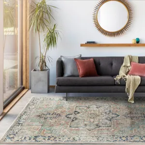 Livabliss Maximus Traditional Medallion Machine Washable Area Rug