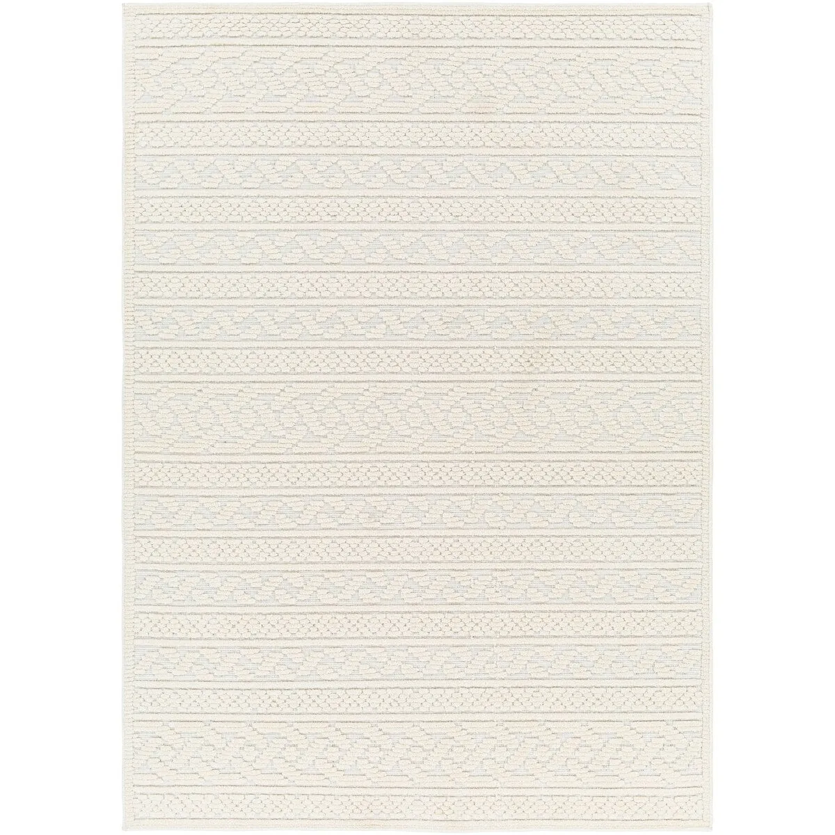 Livabliss Melitta Global Stripe Machine Washable Area Rug