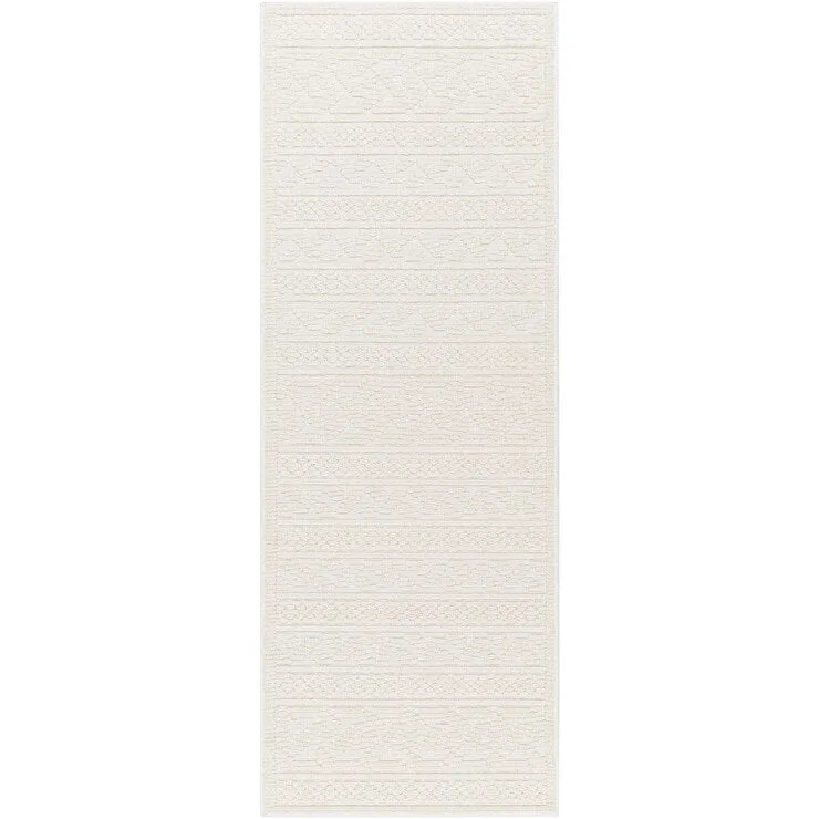 Livabliss Melitta Global Stripe Machine Washable Area Rug