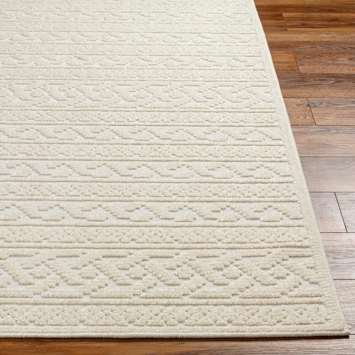 Livabliss Melitta Global Stripe Machine Washable Area Rug
