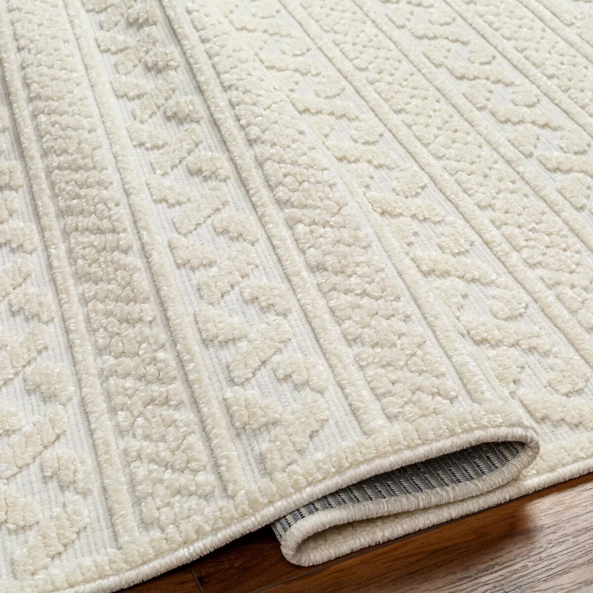 Livabliss Melitta Global Stripe Machine Washable Area Rug