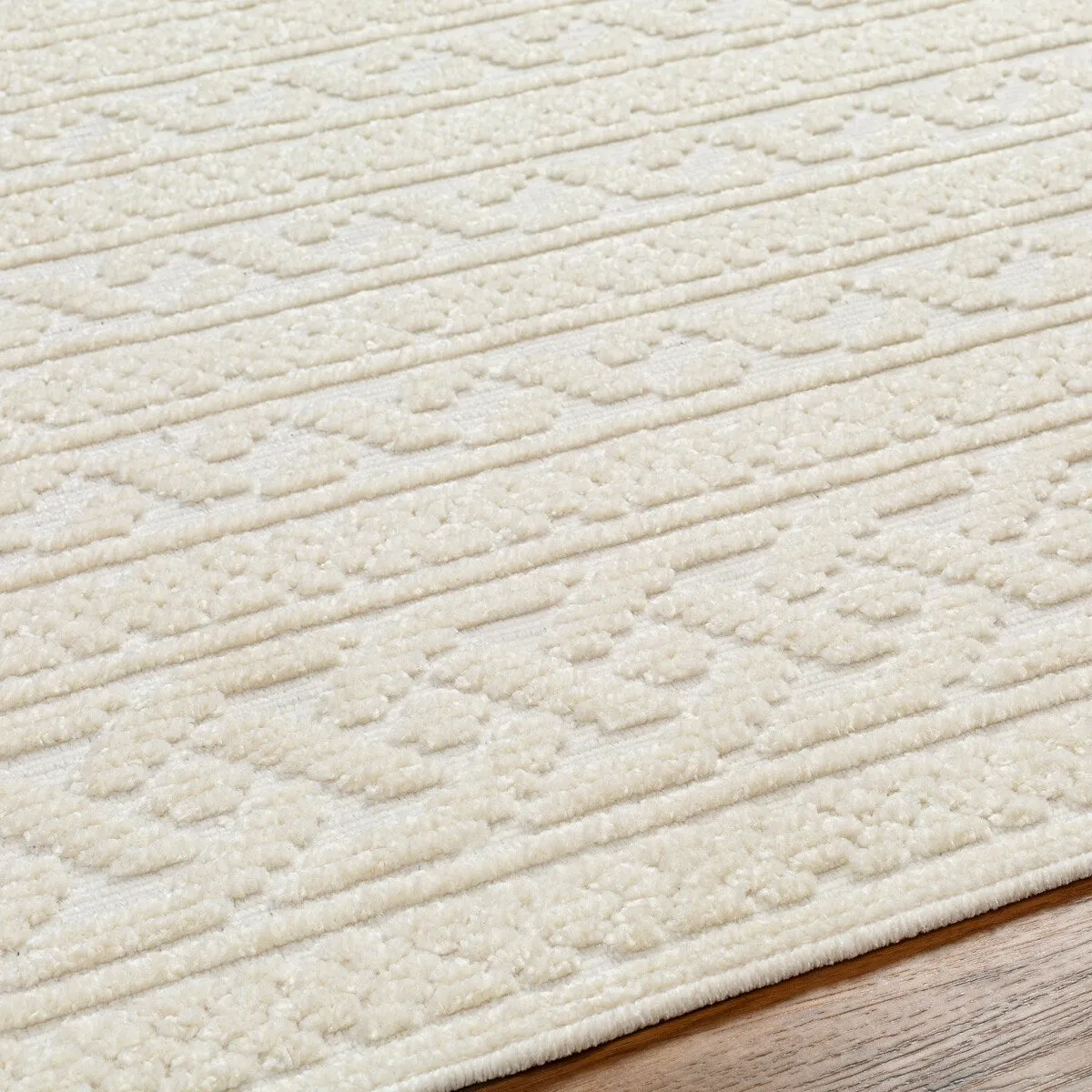 Livabliss Melitta Global Stripe Machine Washable Area Rug