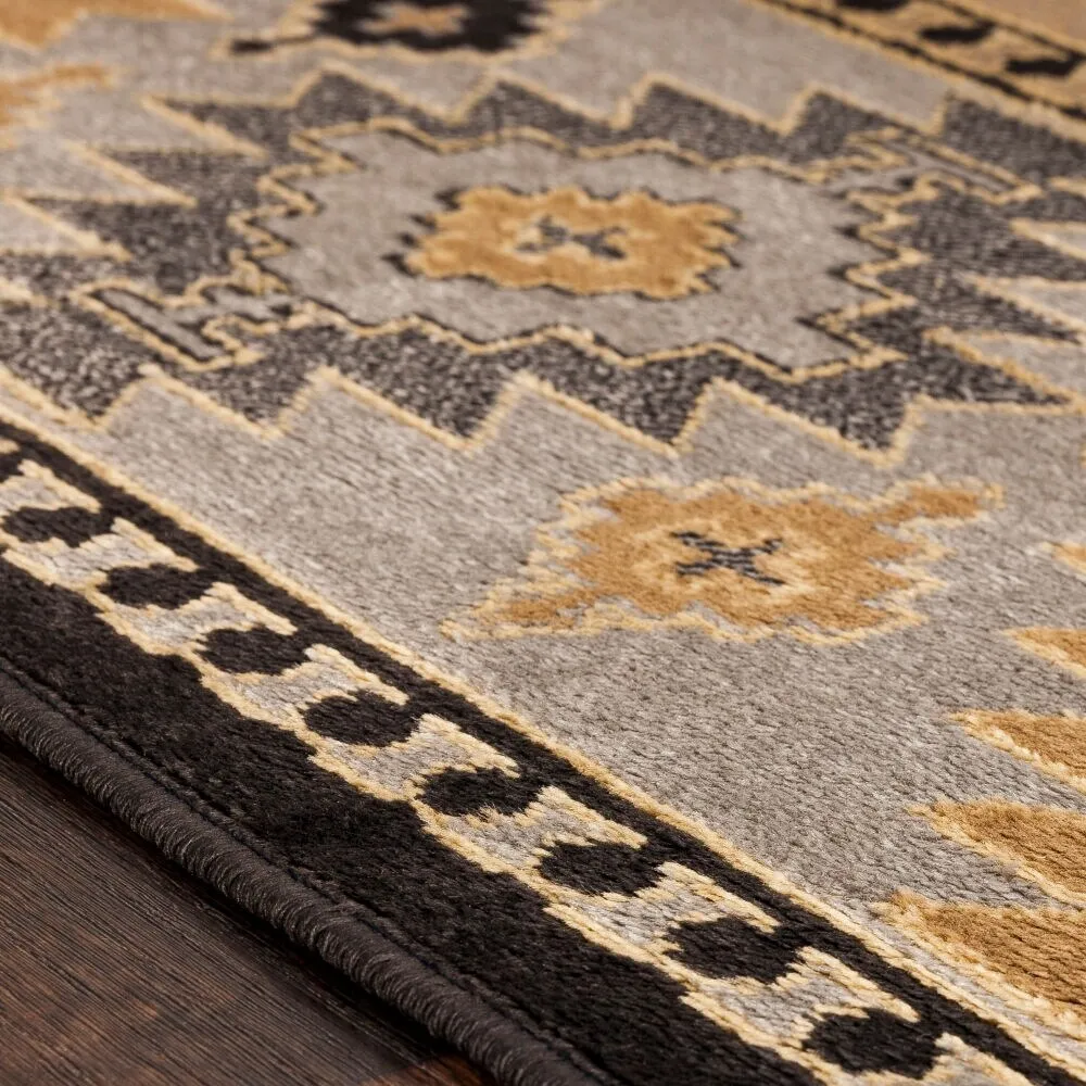 Livabliss Mike Southwestern Aztec Black Area Rug