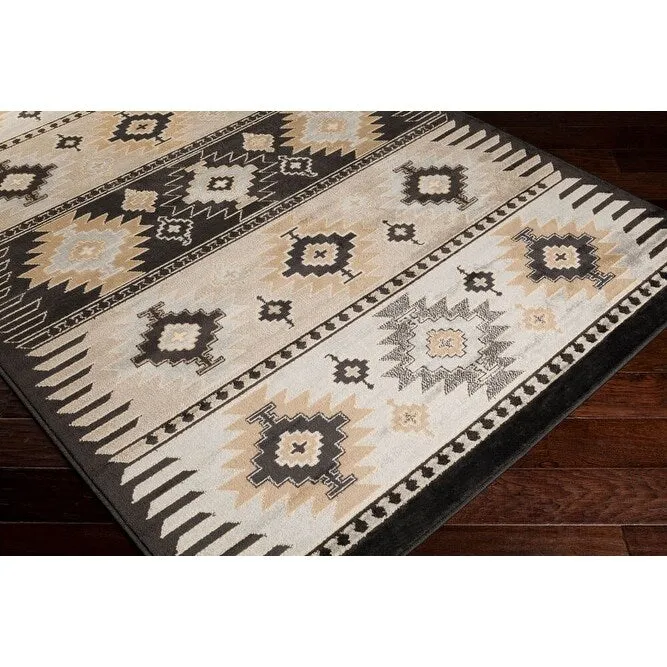 Livabliss Mike Southwestern Aztec Black Area Rug