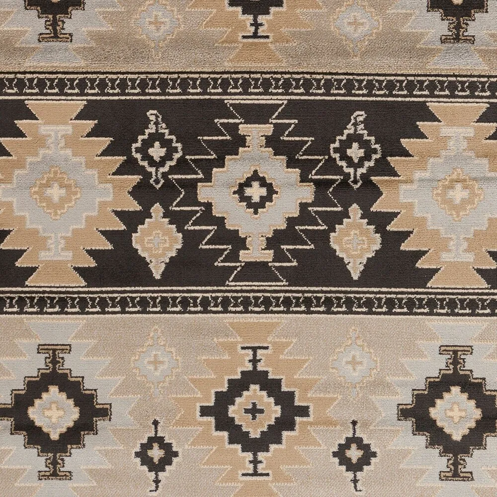 Livabliss Mike Southwestern Aztec Black Area Rug