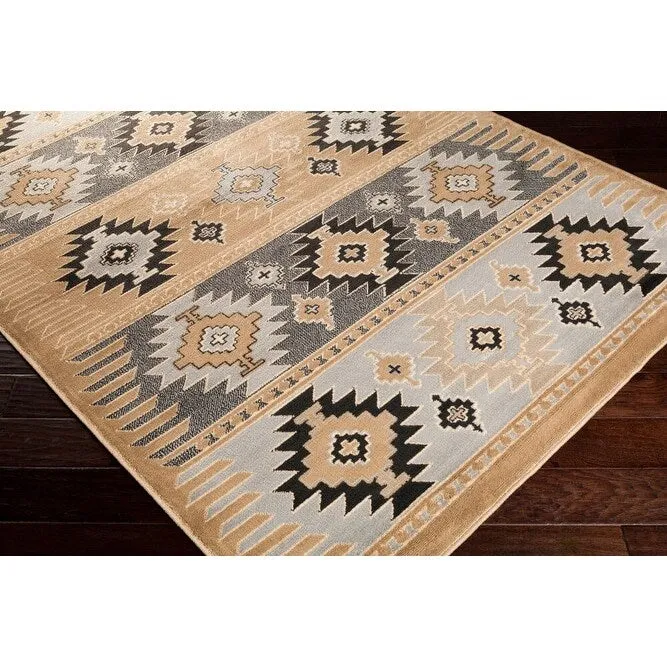 Livabliss Mike Southwestern Aztec Black Area Rug