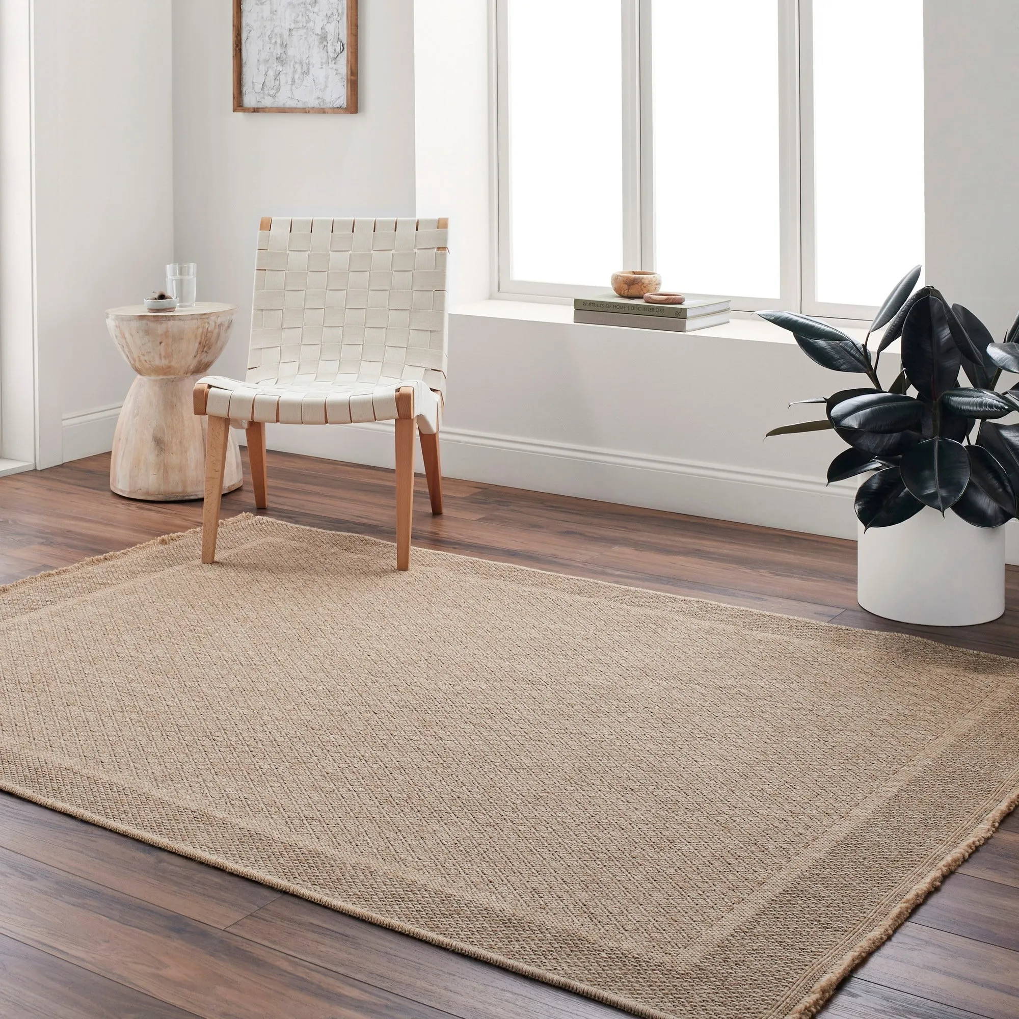 Livabliss Mirage Farmhouse Solid Indoor/Outdoor Area Rug