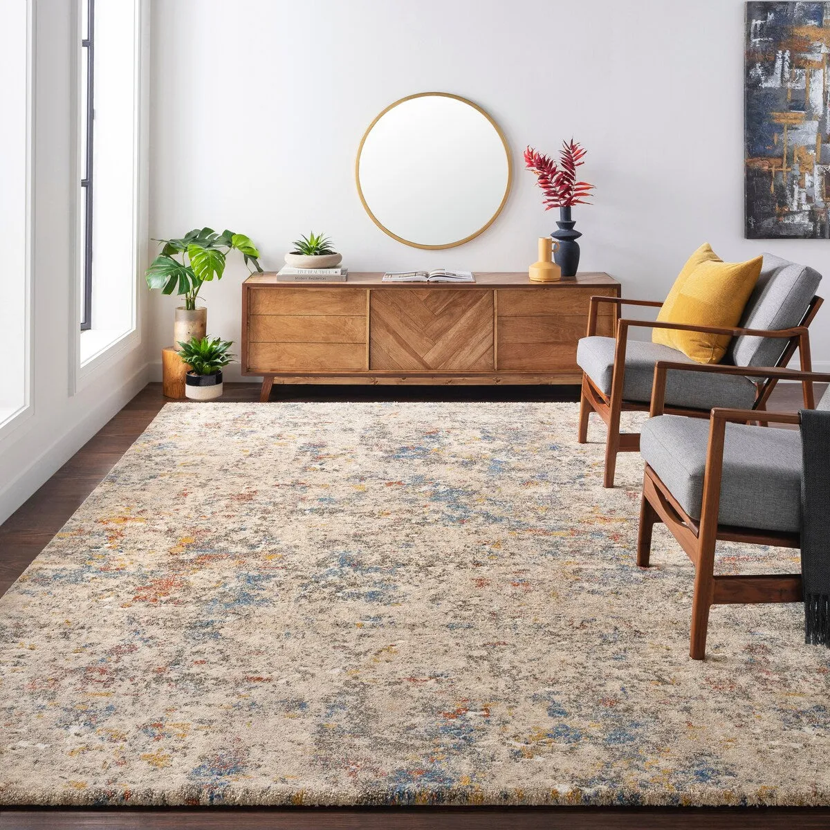 Livabliss Nickie Plush Abstract Area Rug