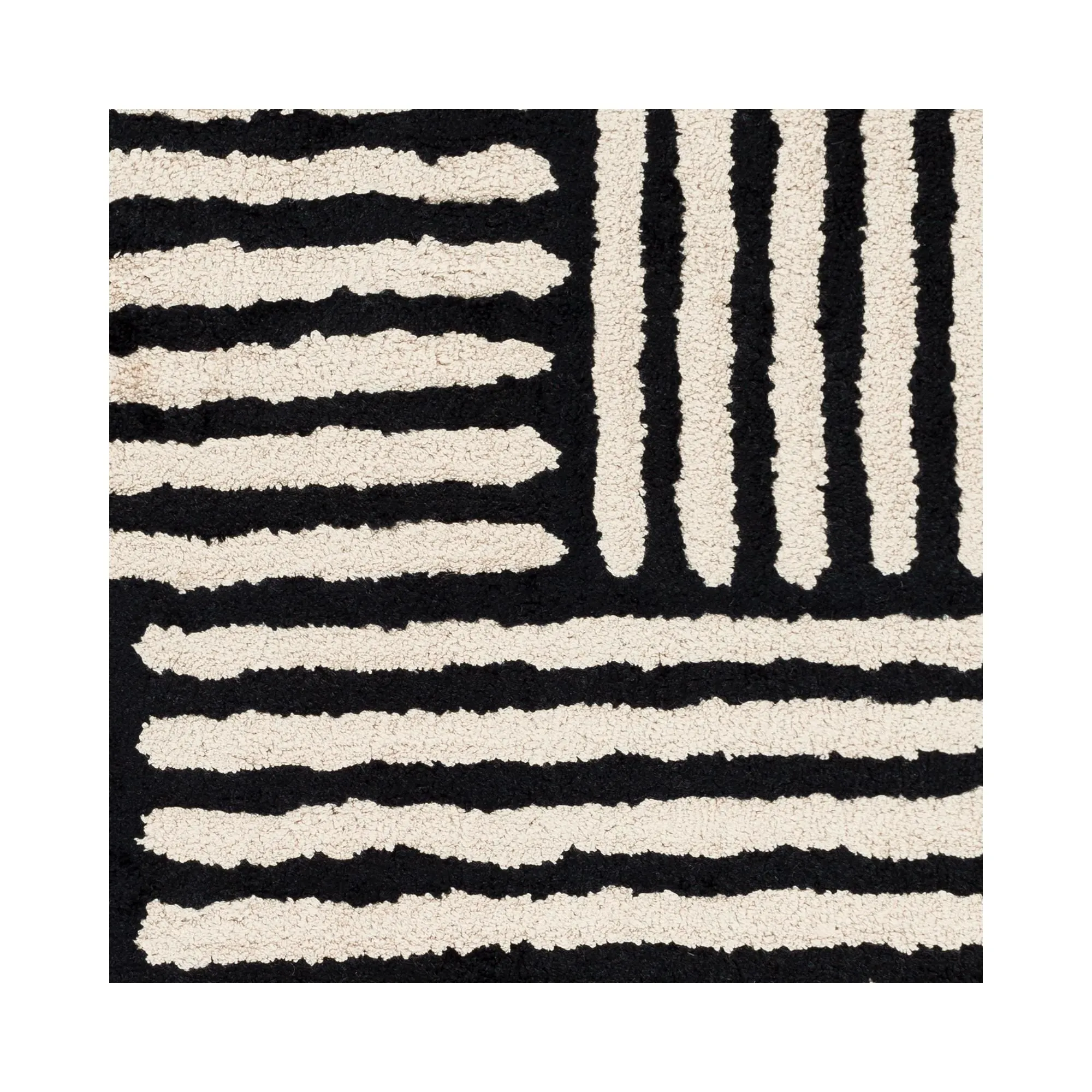 Livabliss Quartz Minimalist Stripe Hand Tufted Area Rug