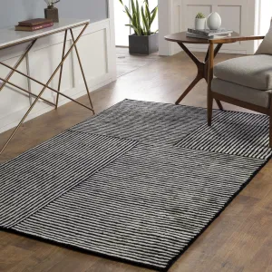 Livabliss Quartz Minimalist Stripe Hand Tufted Area Rug