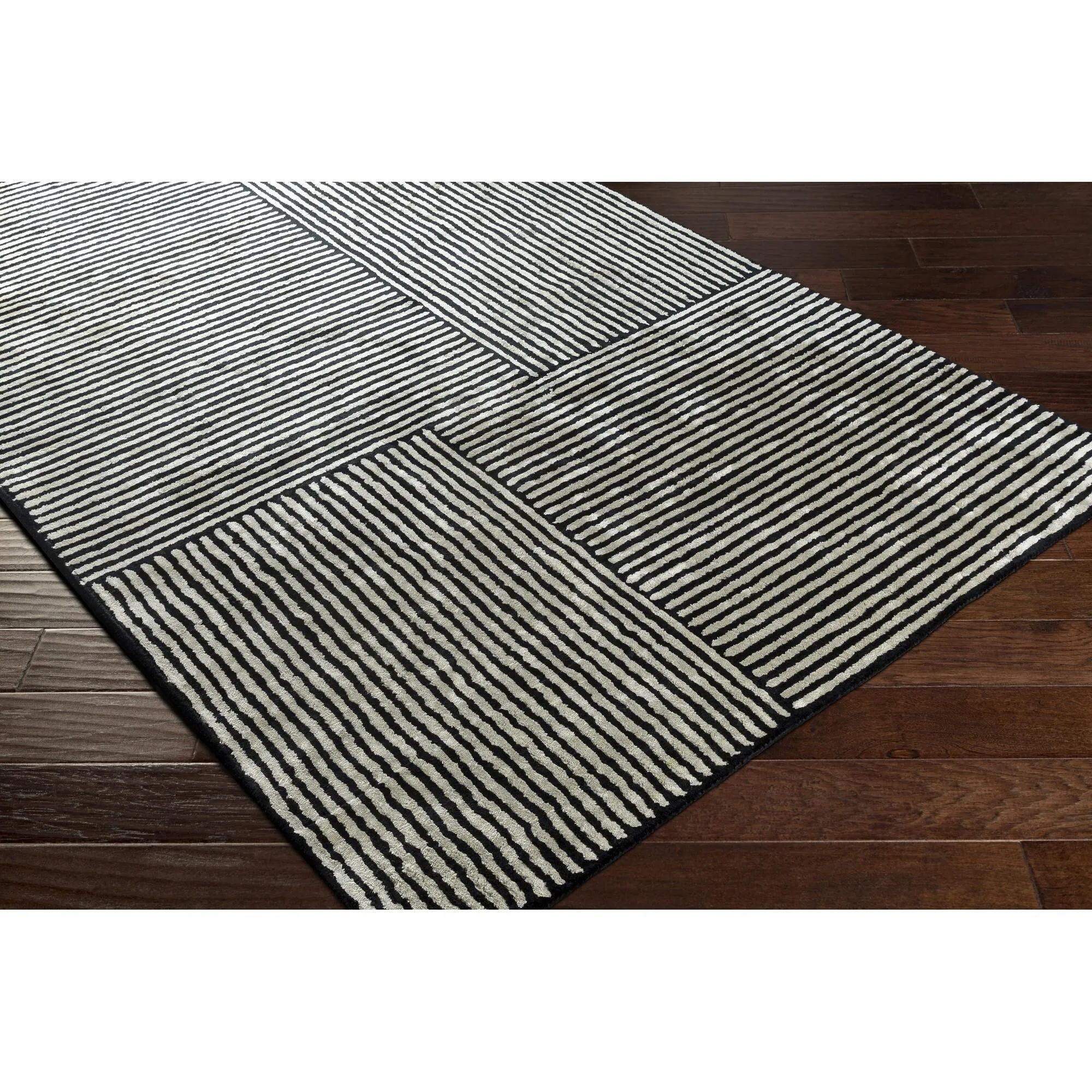 Livabliss Quartz Minimalist Stripe Hand Tufted Area Rug