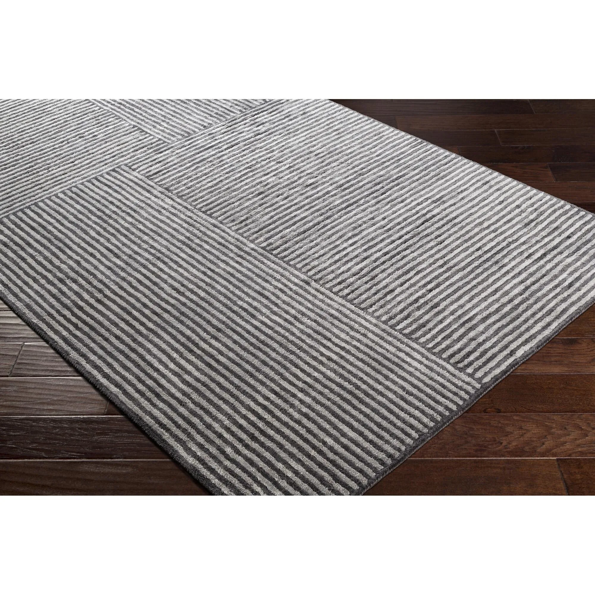 Livabliss Quartz Minimalist Stripe Hand Tufted Area Rug