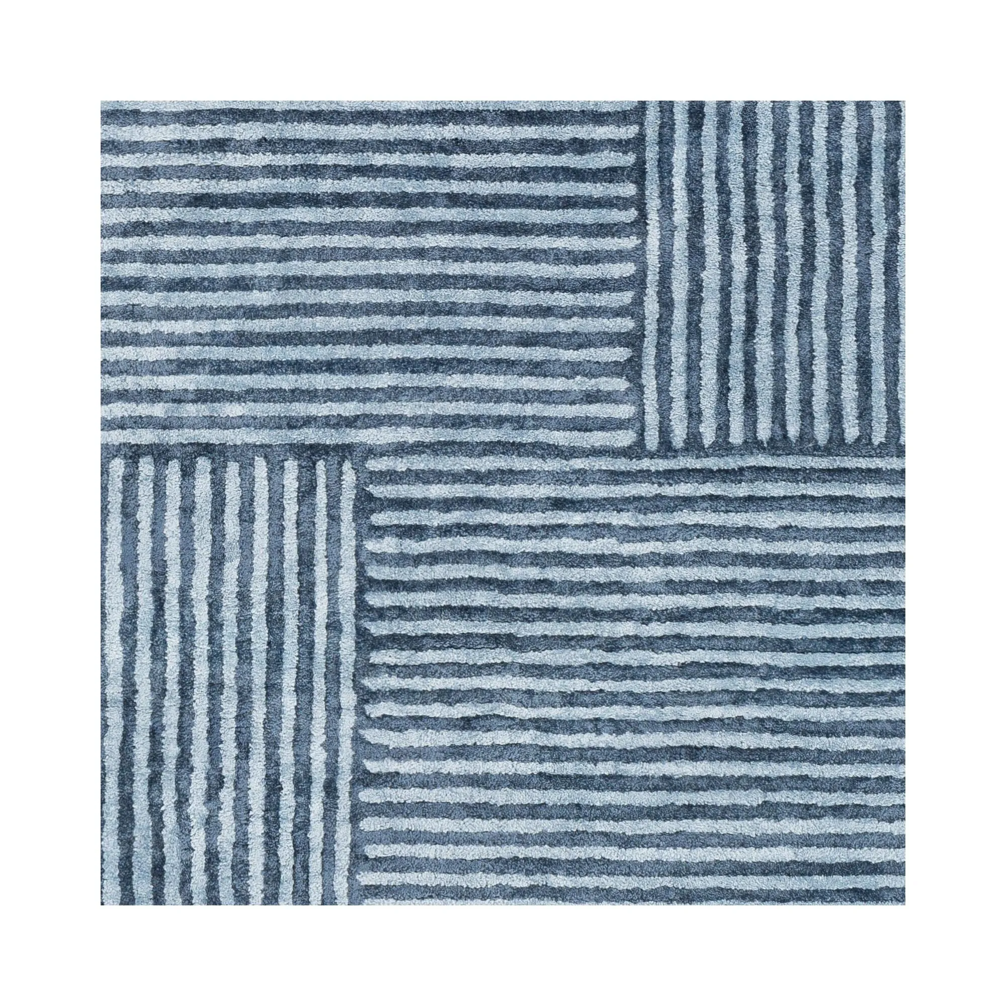 Livabliss Quartz Minimalist Stripe Hand Tufted Area Rug