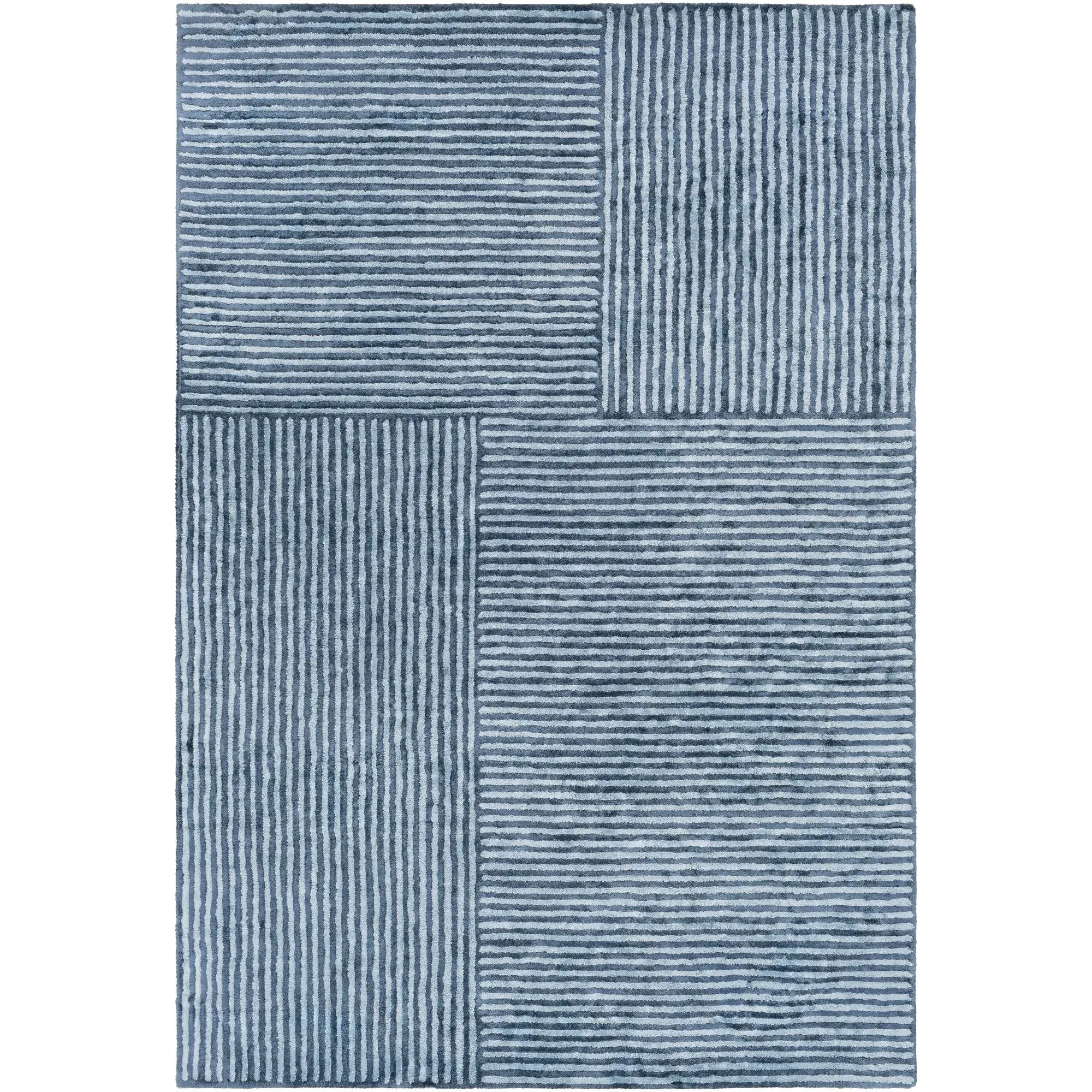 Livabliss Quartz Minimalist Stripe Hand Tufted Area Rug