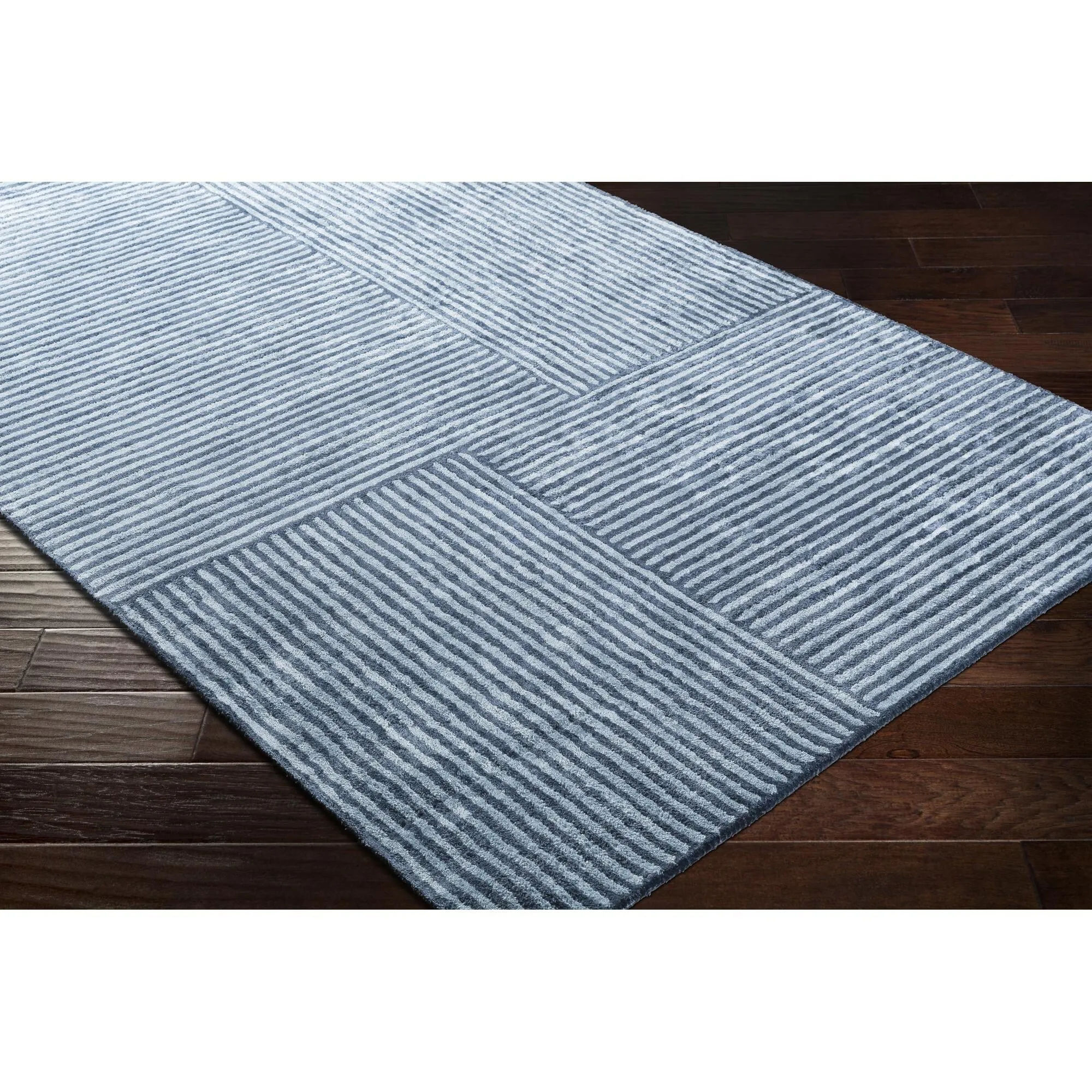Livabliss Quartz Minimalist Stripe Hand Tufted Area Rug