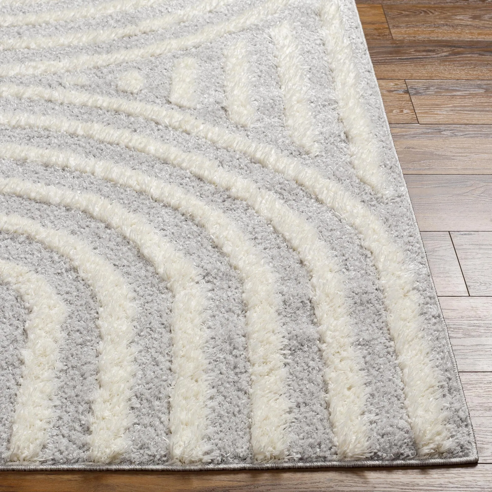 Livabliss Rodos Mod Neutral Rainbow Plush Area Rug