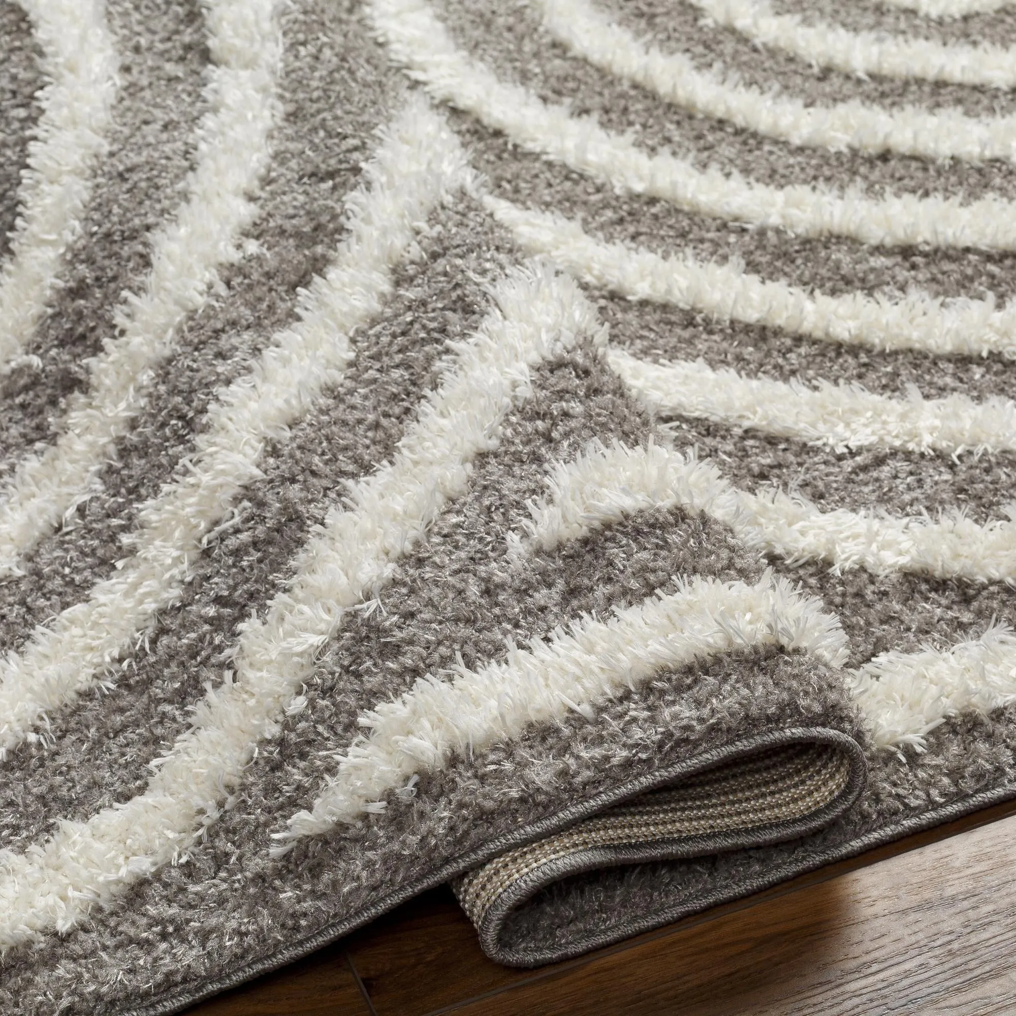 Livabliss Rodos Mod Neutral Rainbow Plush Area Rug