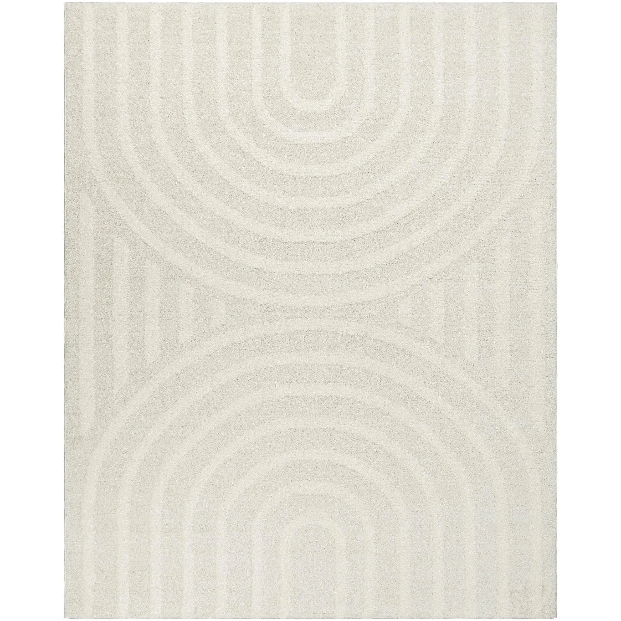 Livabliss Rodos Mod Neutral Rainbow Plush Area Rug