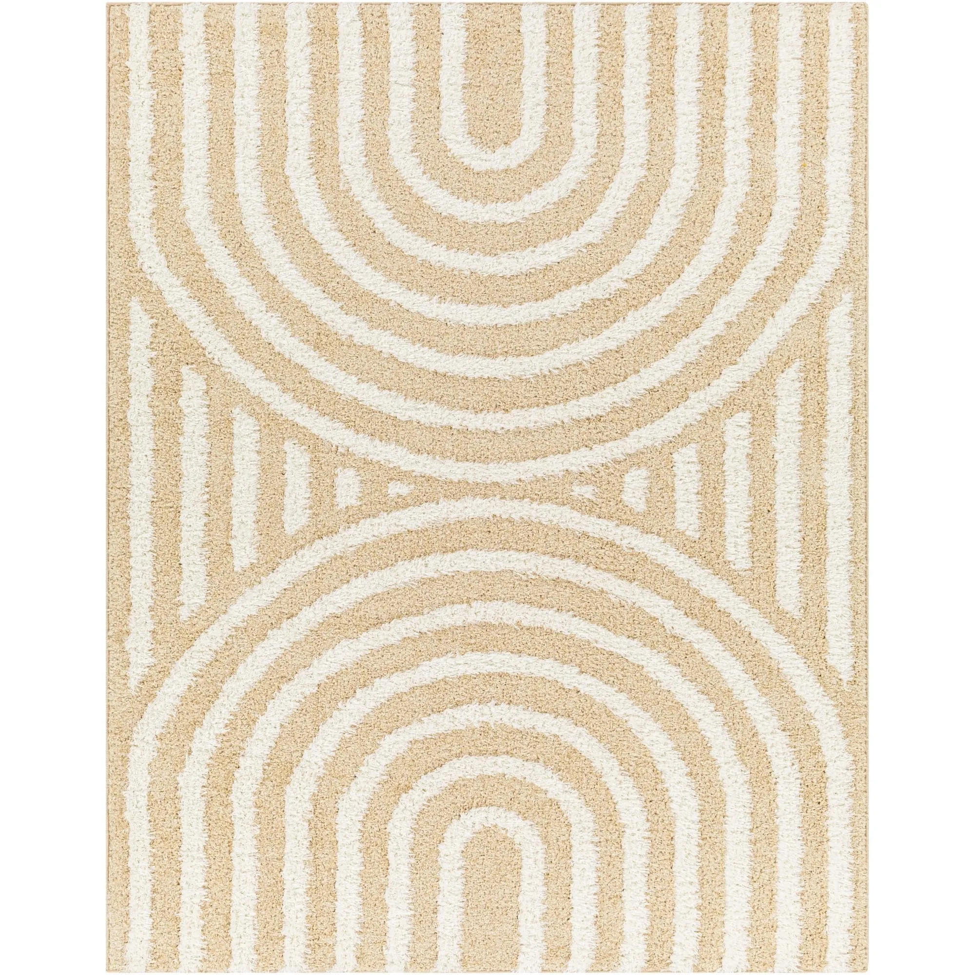 Livabliss Rodos Mod Neutral Rainbow Plush Area Rug