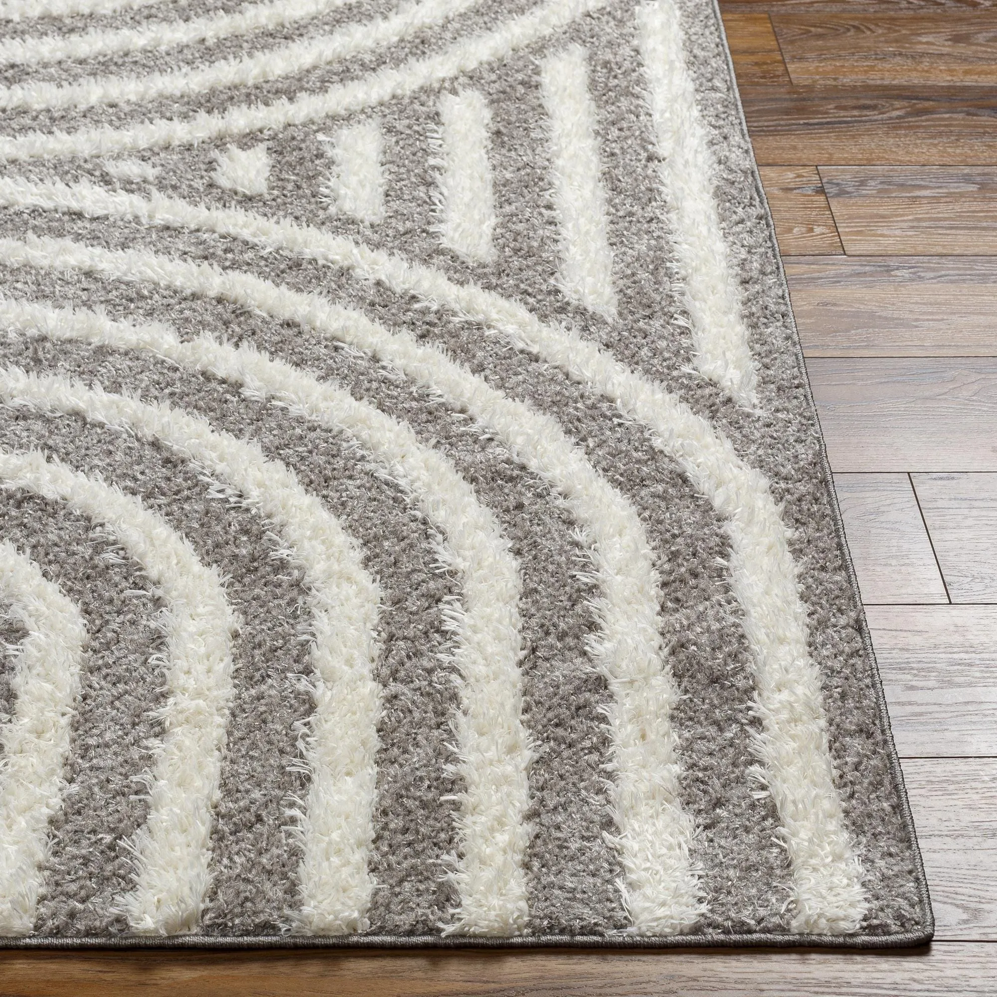 Livabliss Rodos Mod Neutral Rainbow Plush Area Rug