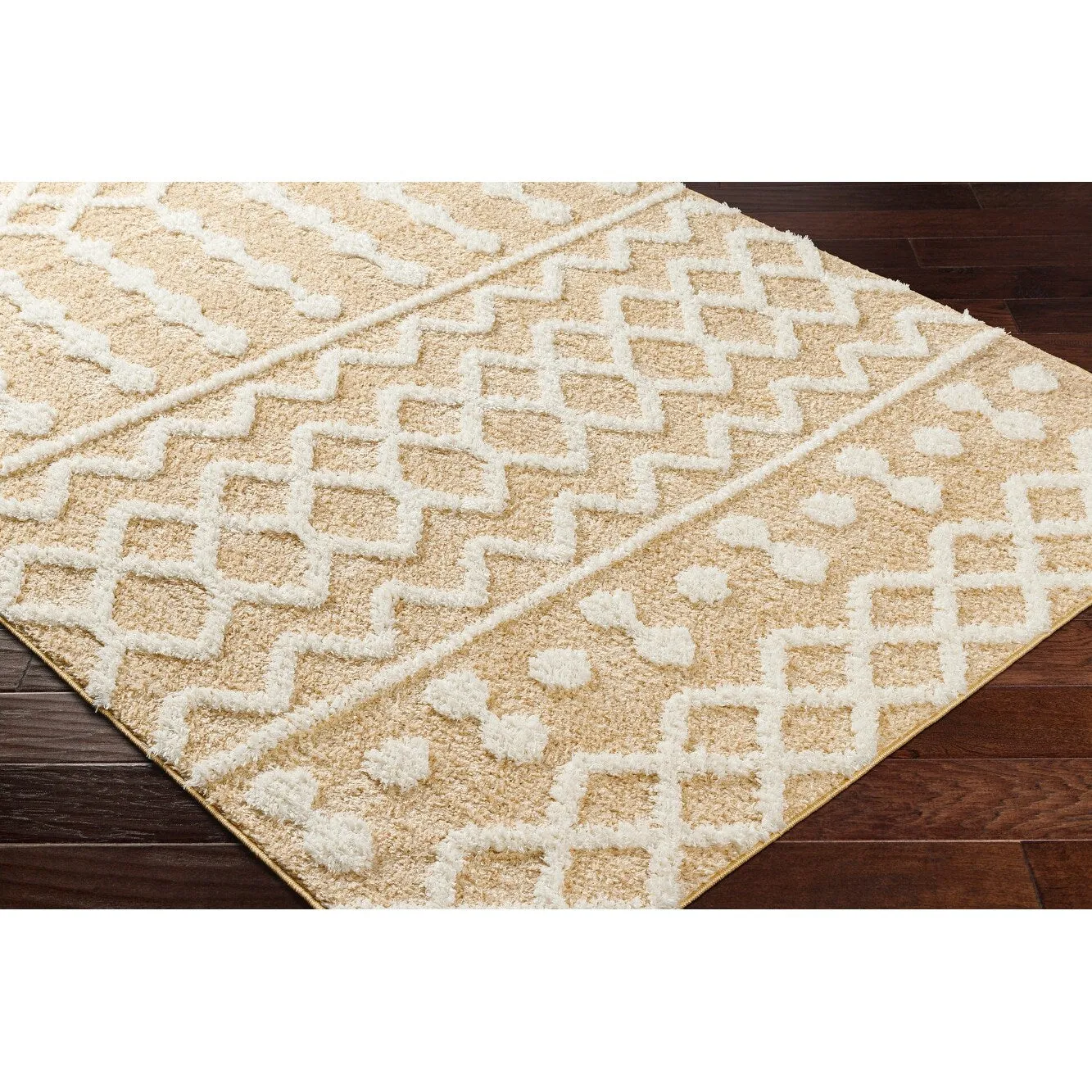 Livabliss Rodos Moroccan Diamond Plush Area Rug