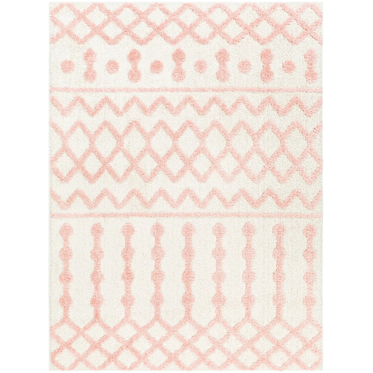 Livabliss Rodos Moroccan Diamond Plush Area Rug